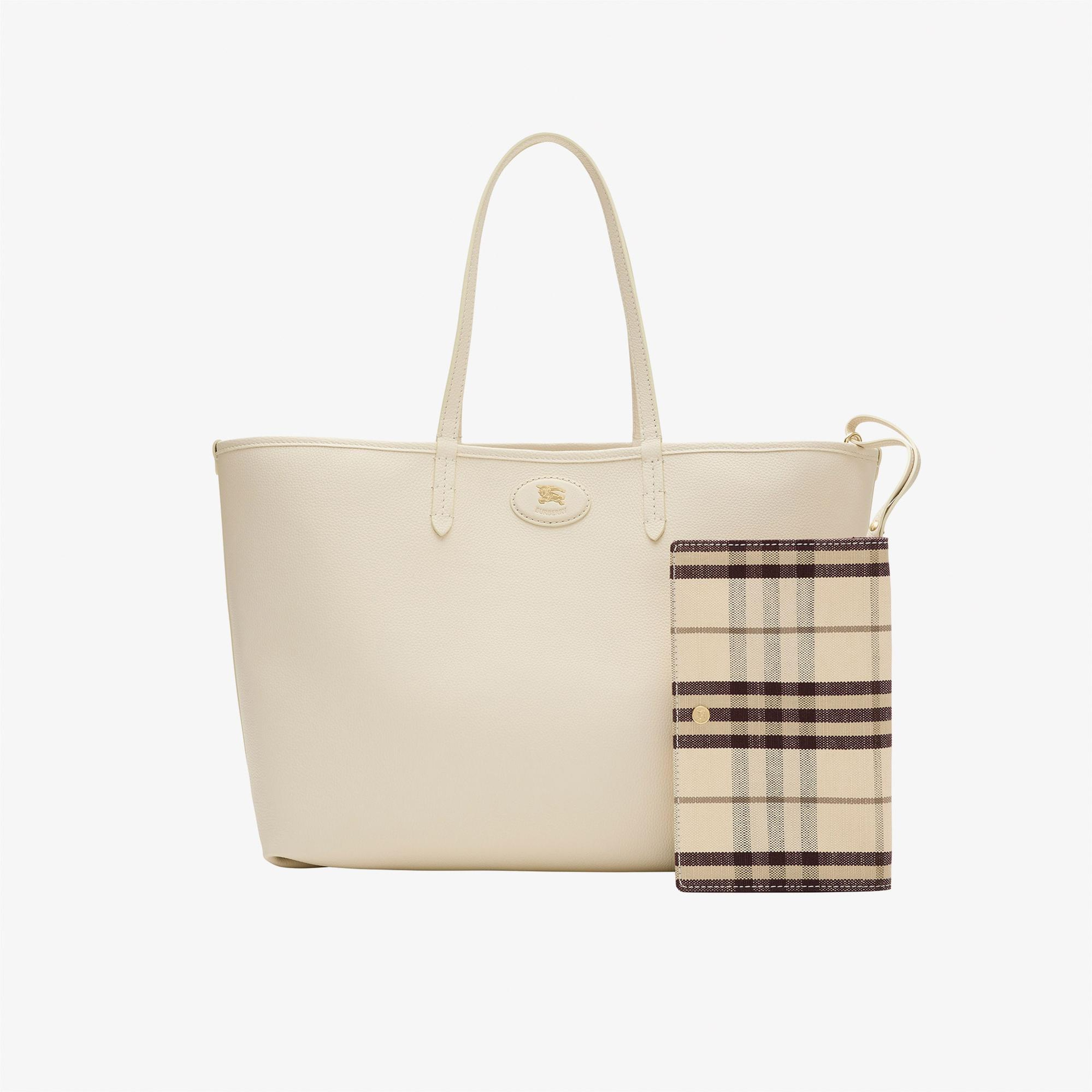 Burberry Reversıble Tote Kadın Bej Omuz Çantası