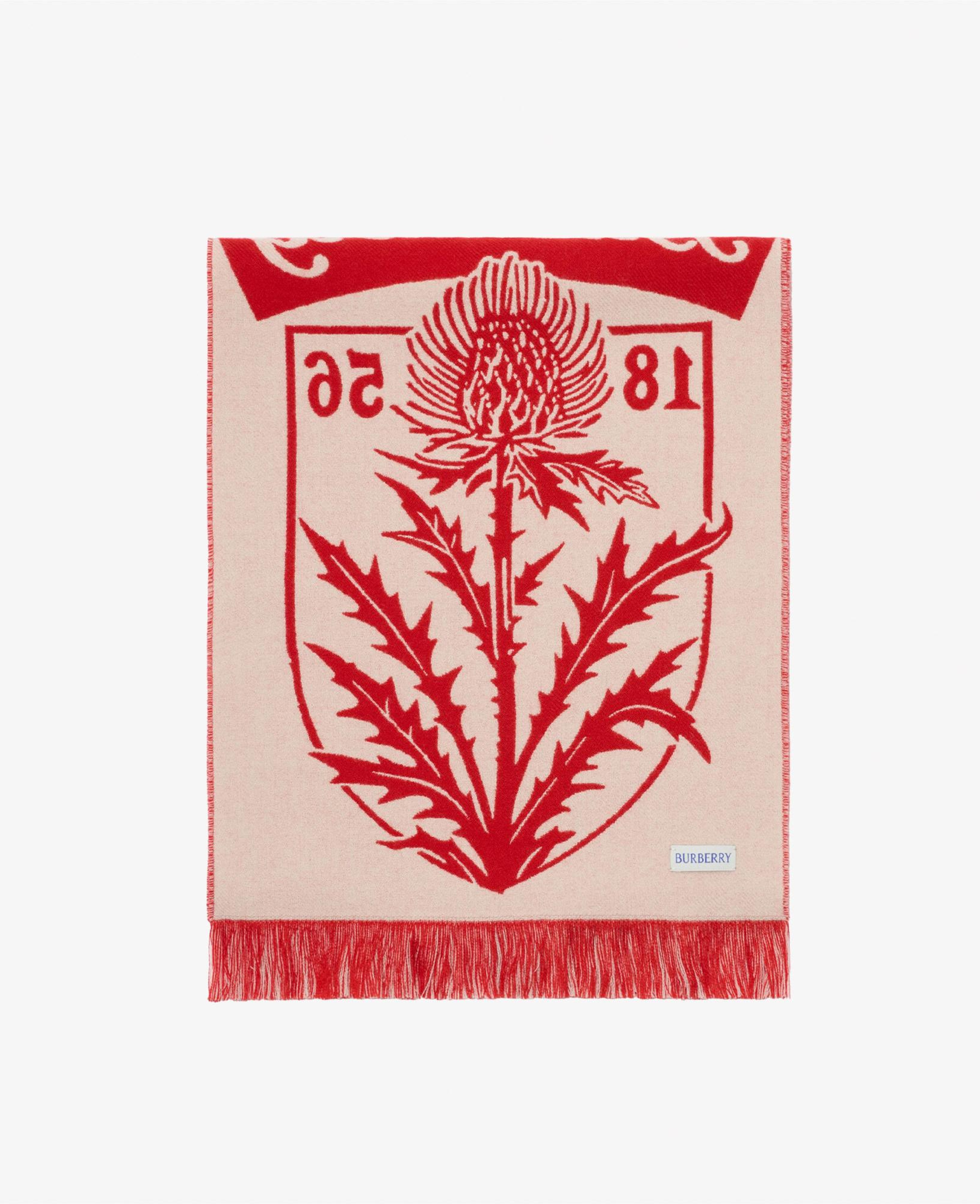Burberry Thıstle Football Kadın Kırmızı Atkı