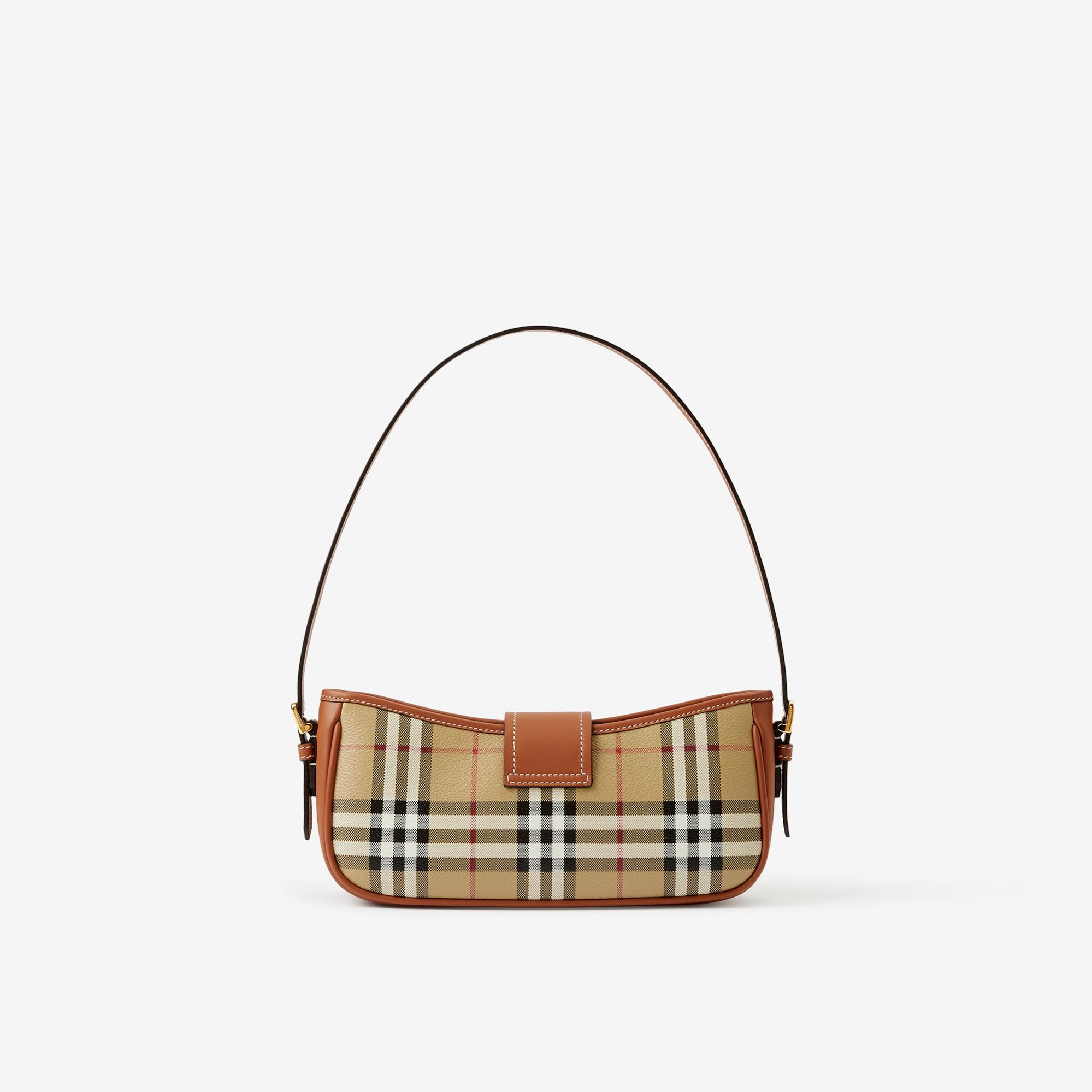 Burberry Check Sling Kadın Bej Omuz Çantası