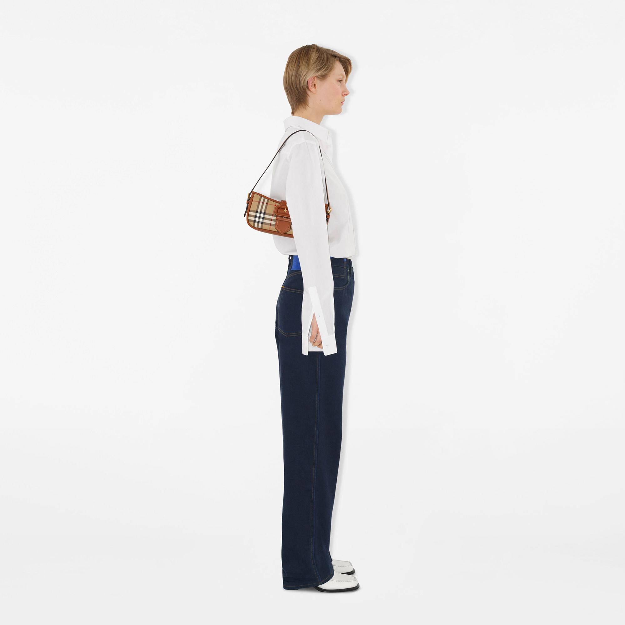 Burberry Check Sling Kadın Bej Omuz Çantası