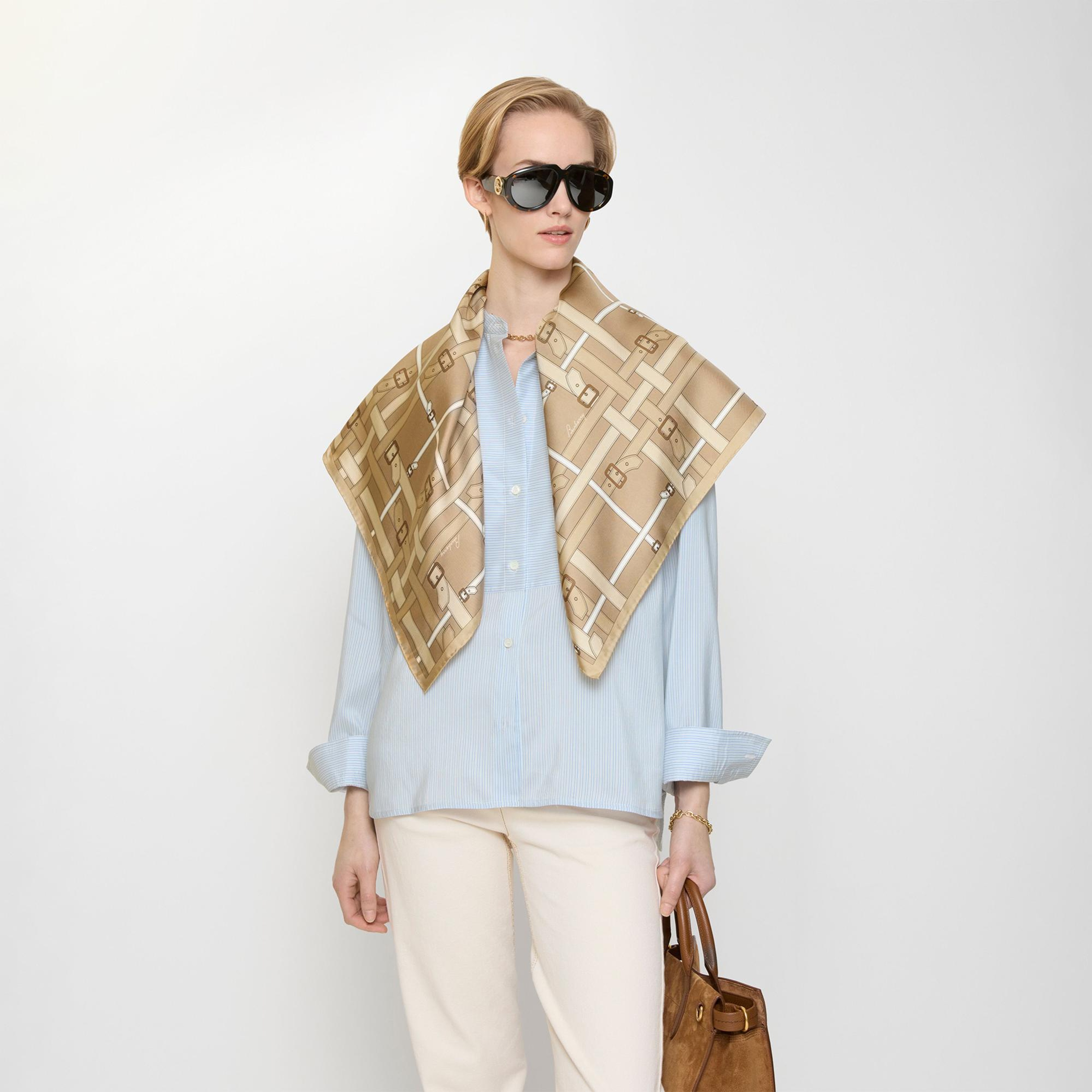 Burberry Lattıce Kadın Bej Eşarp