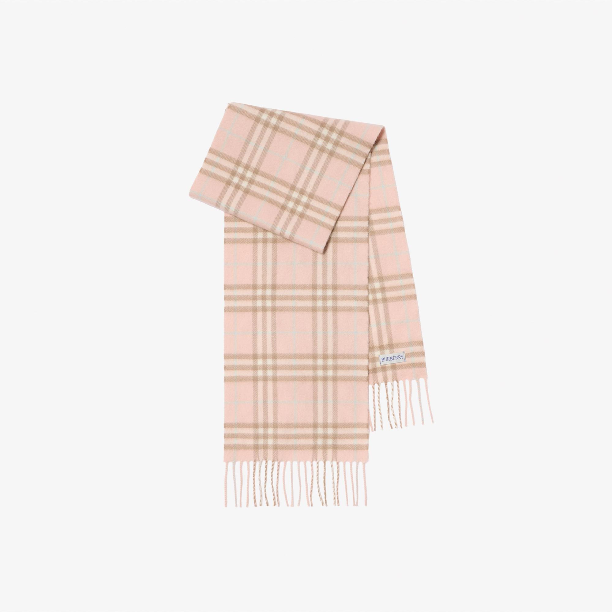 Burberry Check Cash Çocuk Pembe Atkı