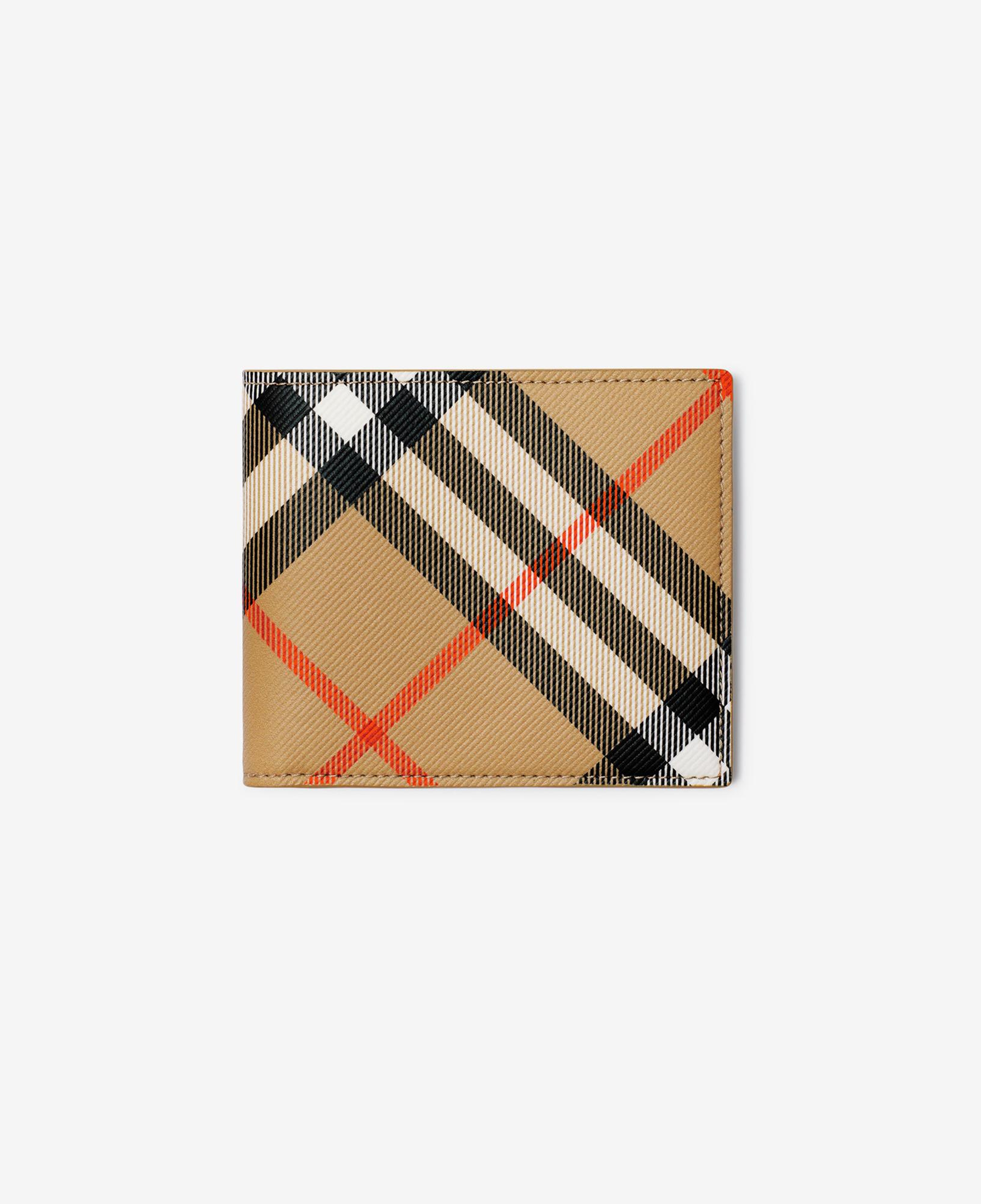 Burberry Check Bifold Erkek Bej Cüzdan