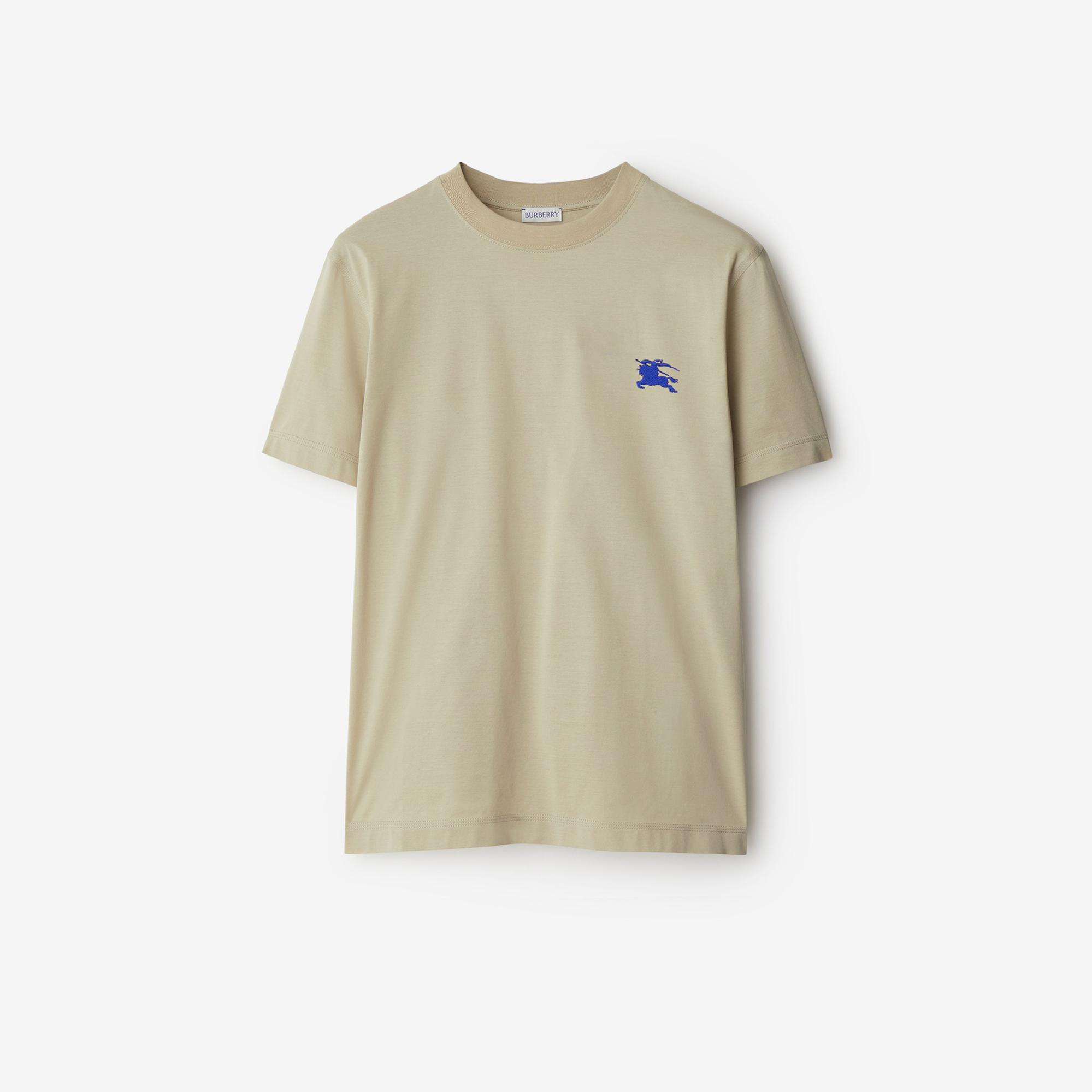 Burberry Pamuklu Erkek Krem Rengi T-Shirt