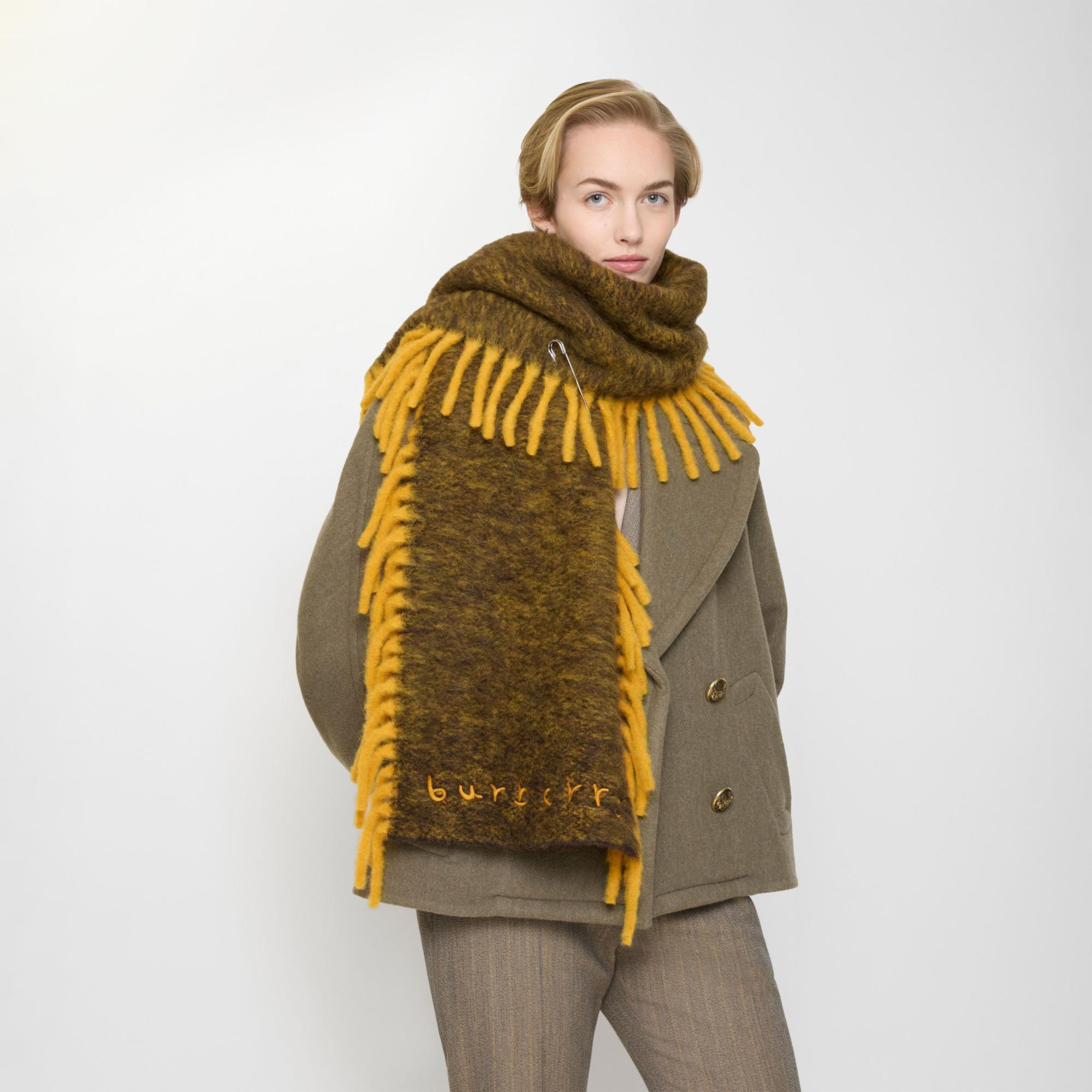 Burberry Alpaca Happy Kadın Kahverengi Atkı