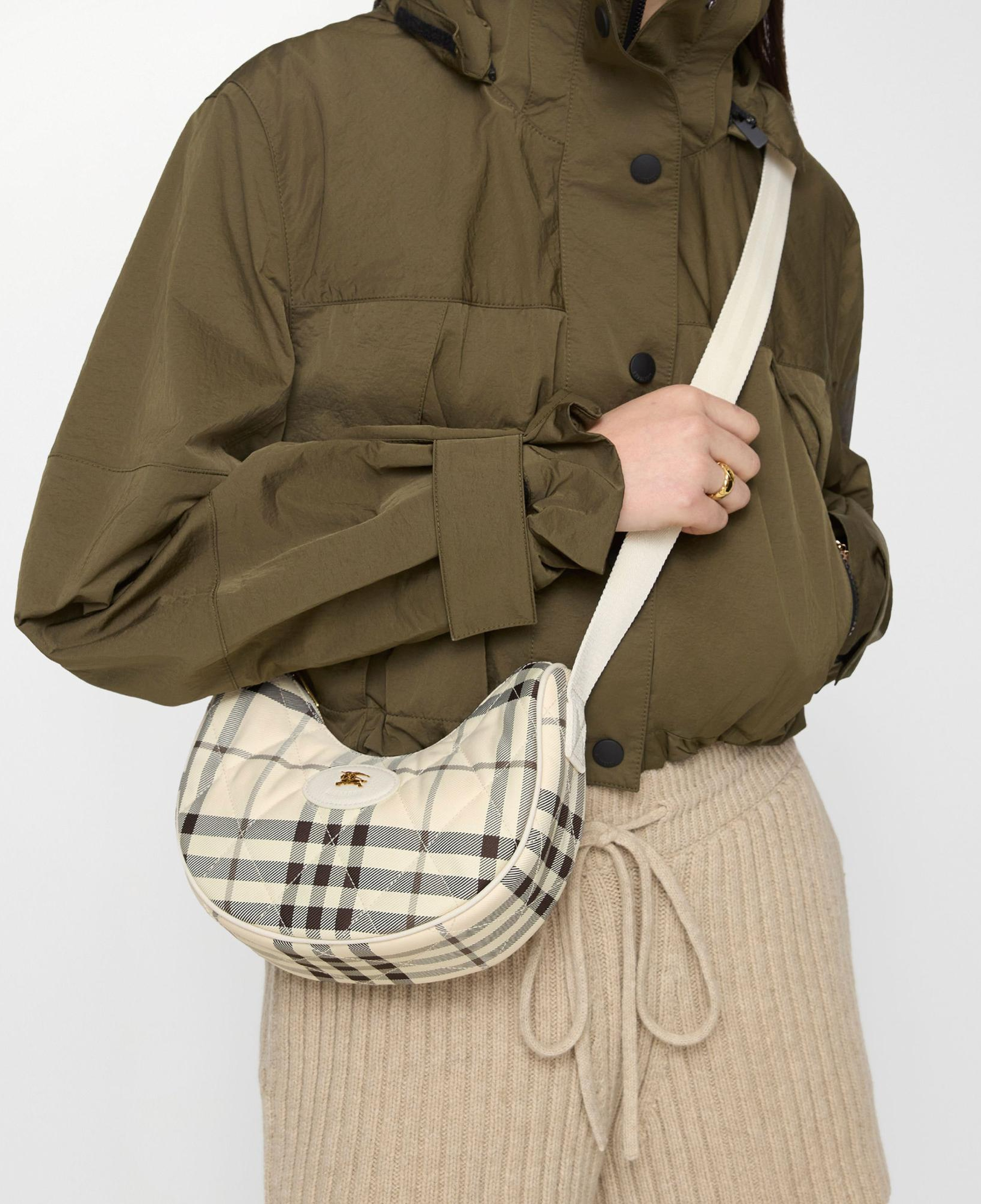 Burberry Horseshoe Kadın Bej Omuz Çantası