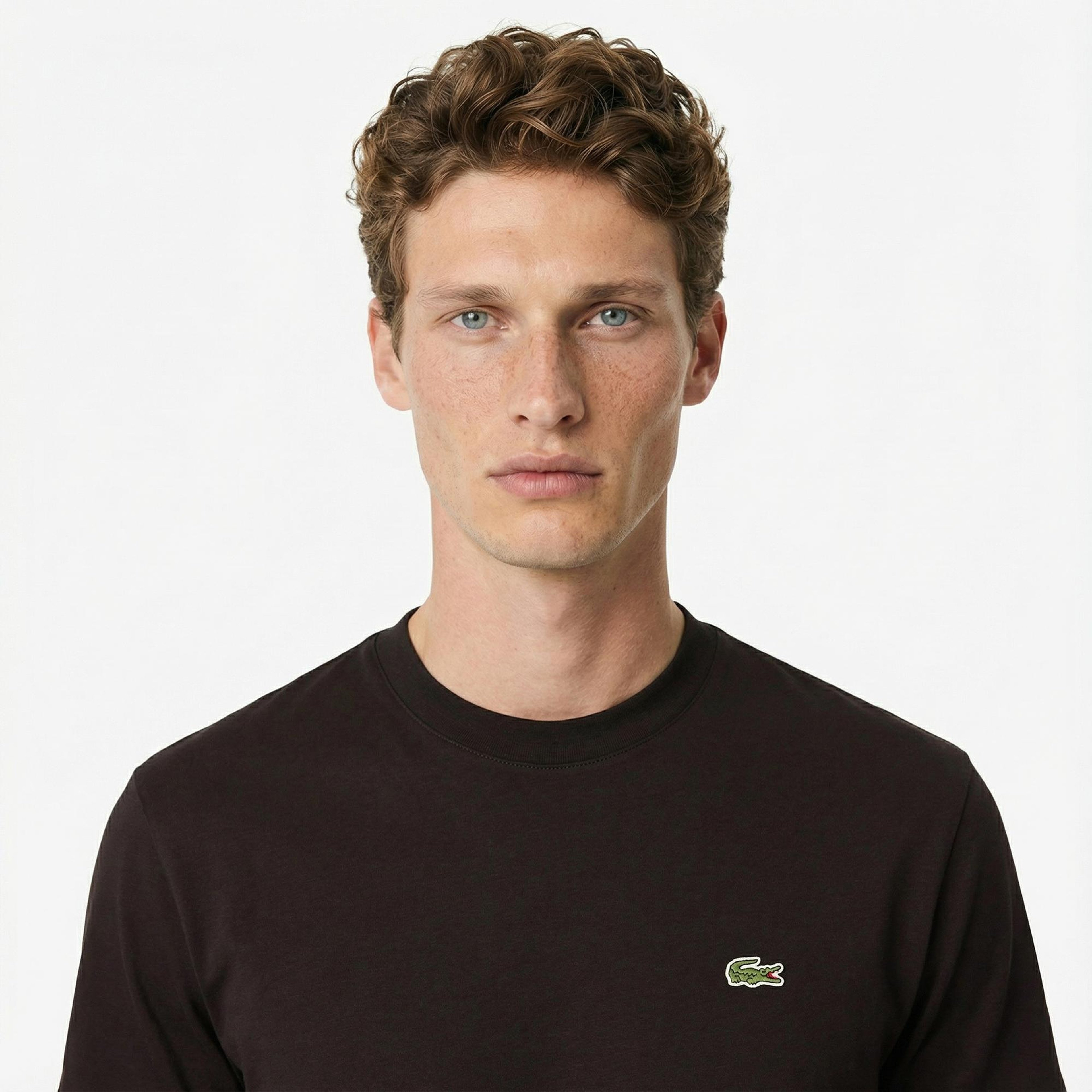 Lacoste Erkek Classic Fit Bisiklet Yaka Kahverengi T-Shirt