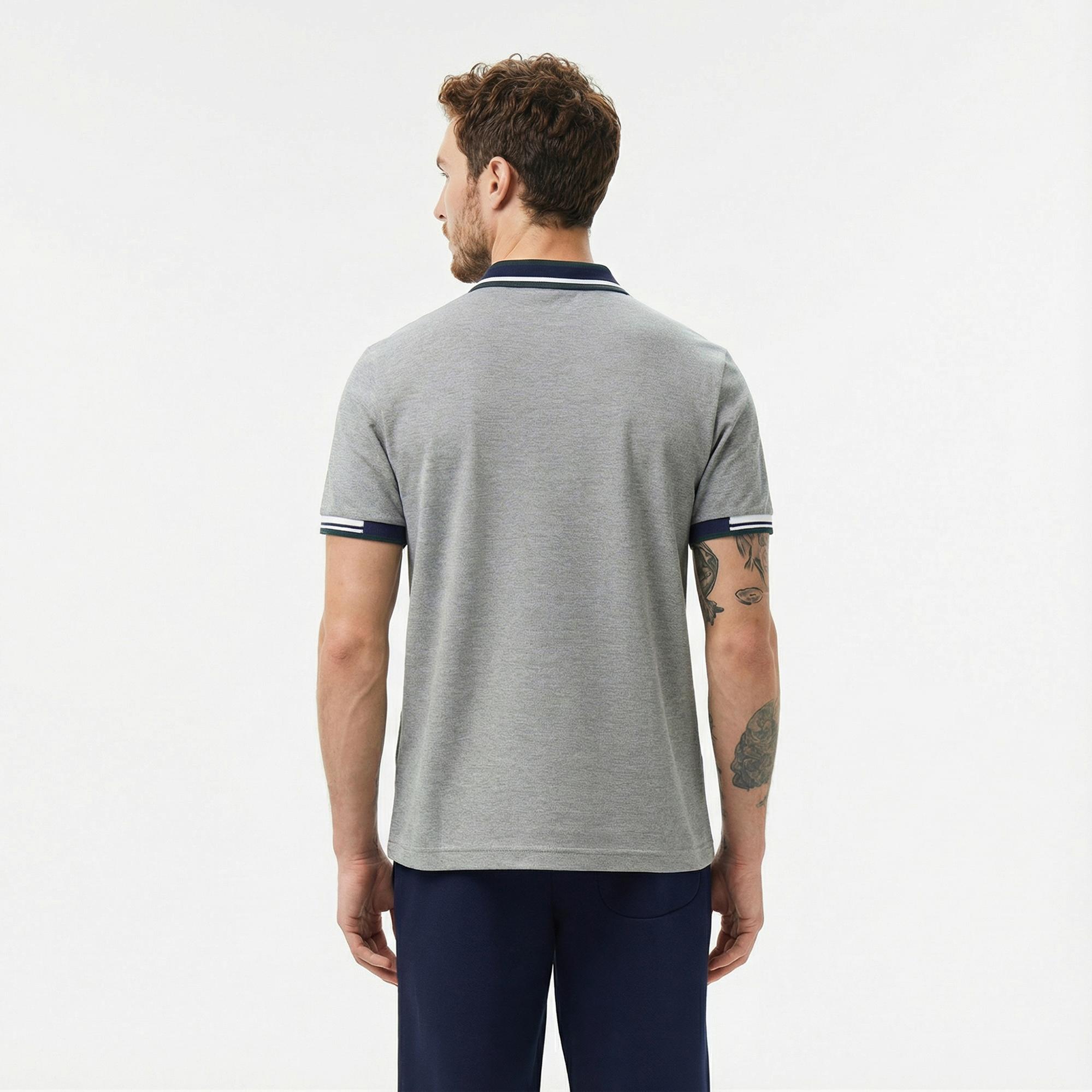 Lacoste Erkek Regular Fit Bisiklet Yaka Gri T-Shirt
