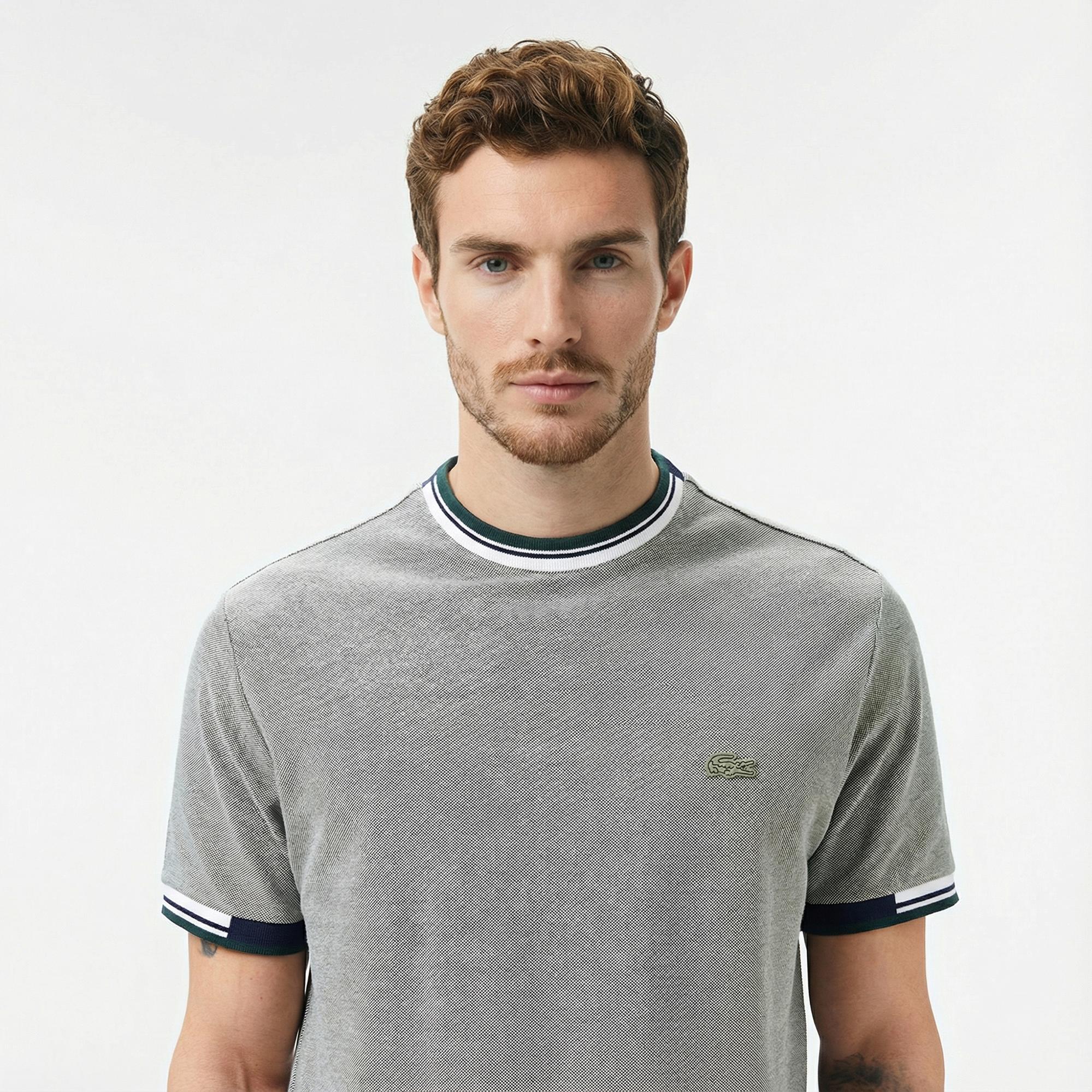 Lacoste Erkek Regular Fit Bisiklet Yaka Gri T-Shirt