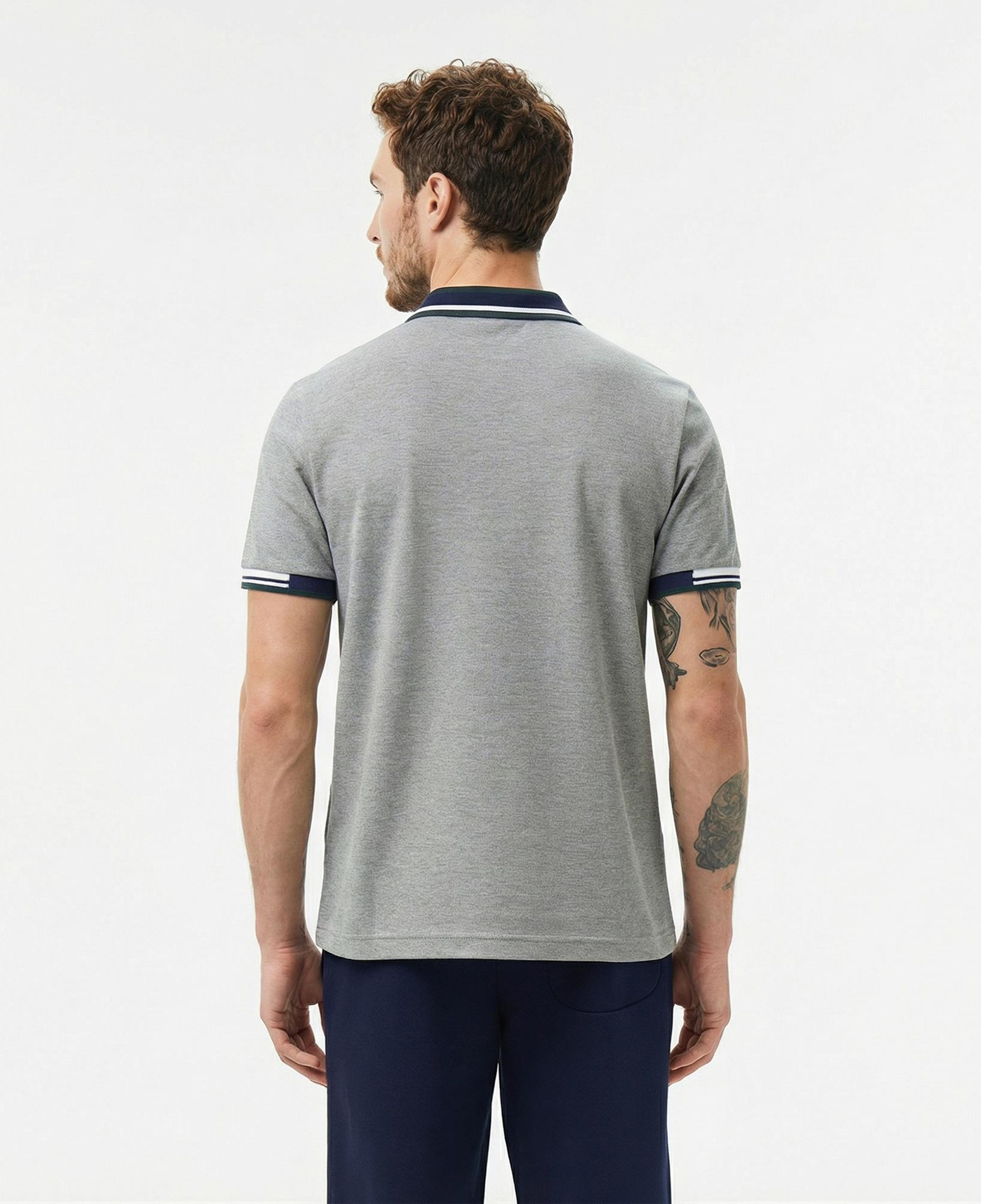 Lacoste Erkek Regular Fit Bisiklet Yaka Gri T-Shirt