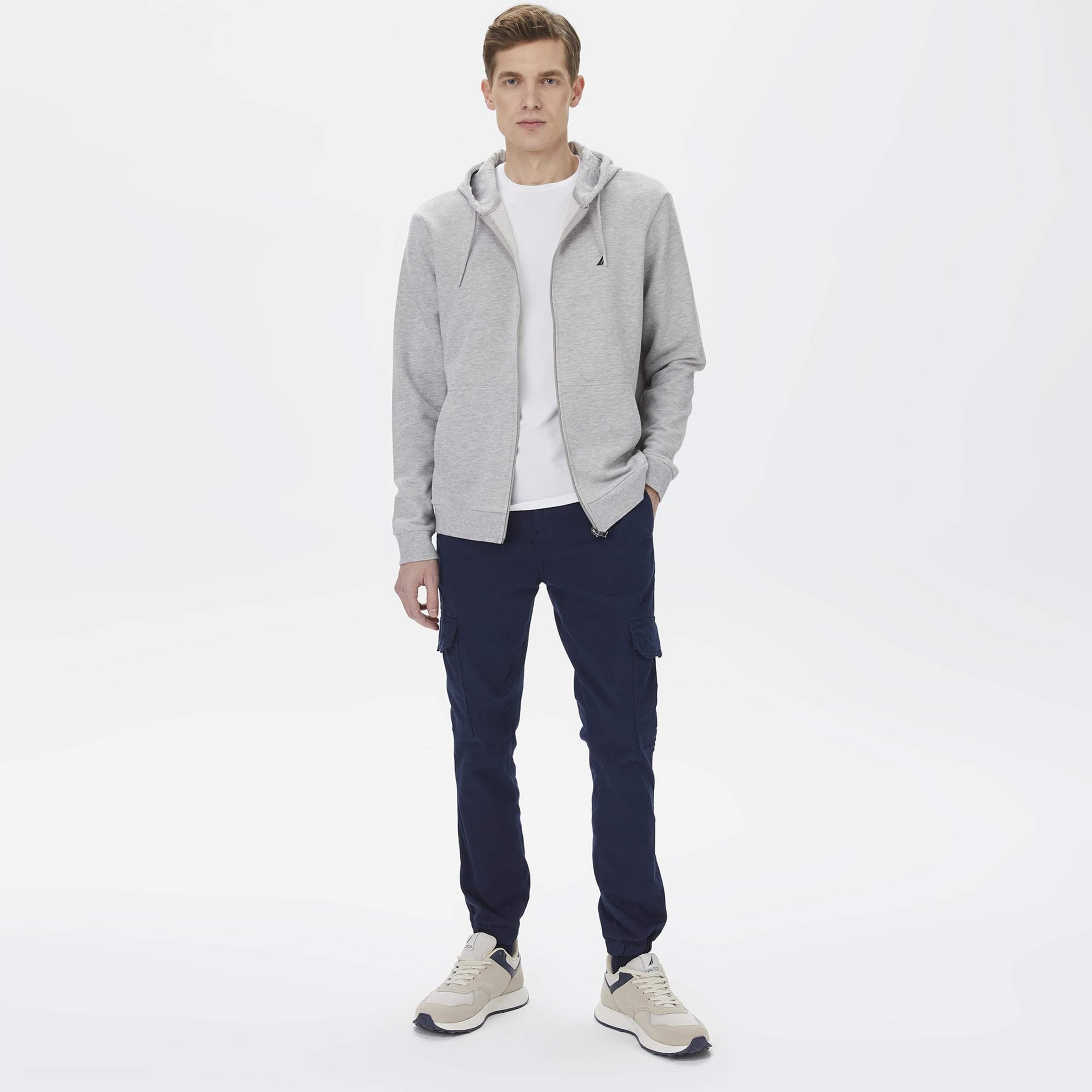 Nautica Erkek Gri Standart Fit Sweatshirt