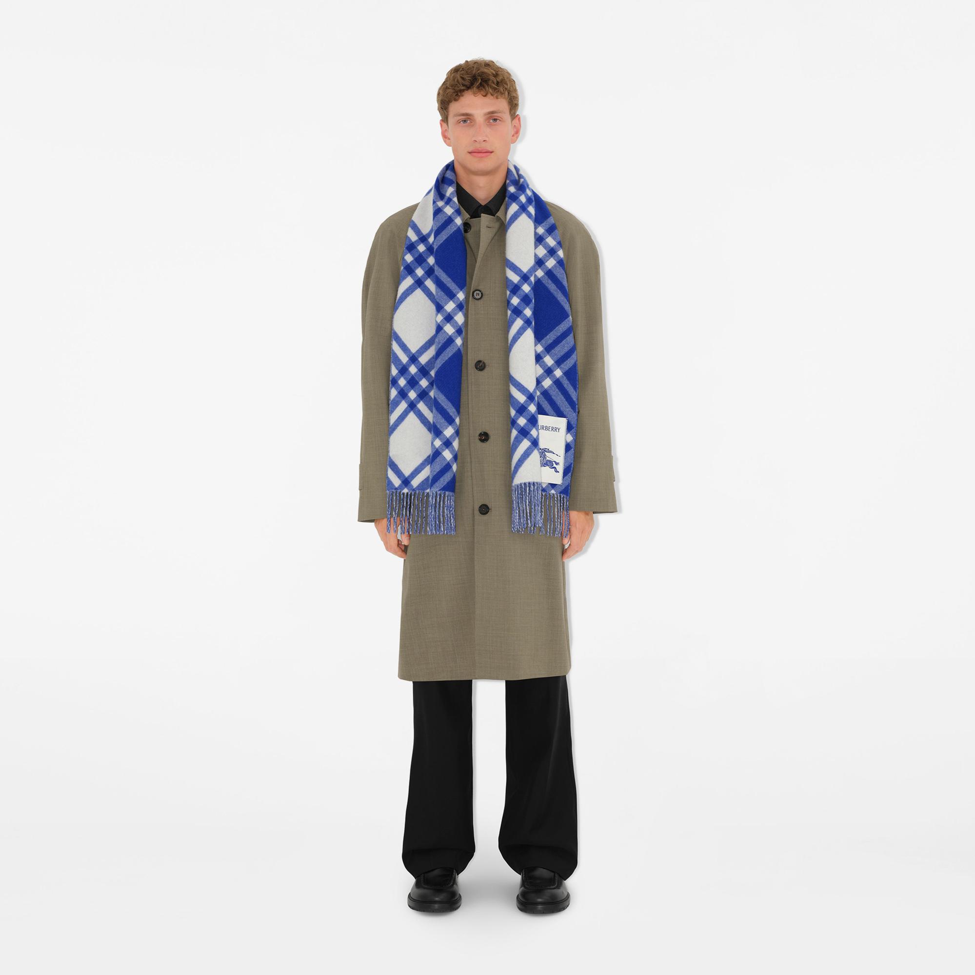 Burberry Check Kaşmir Kadın Lacivert Atkı