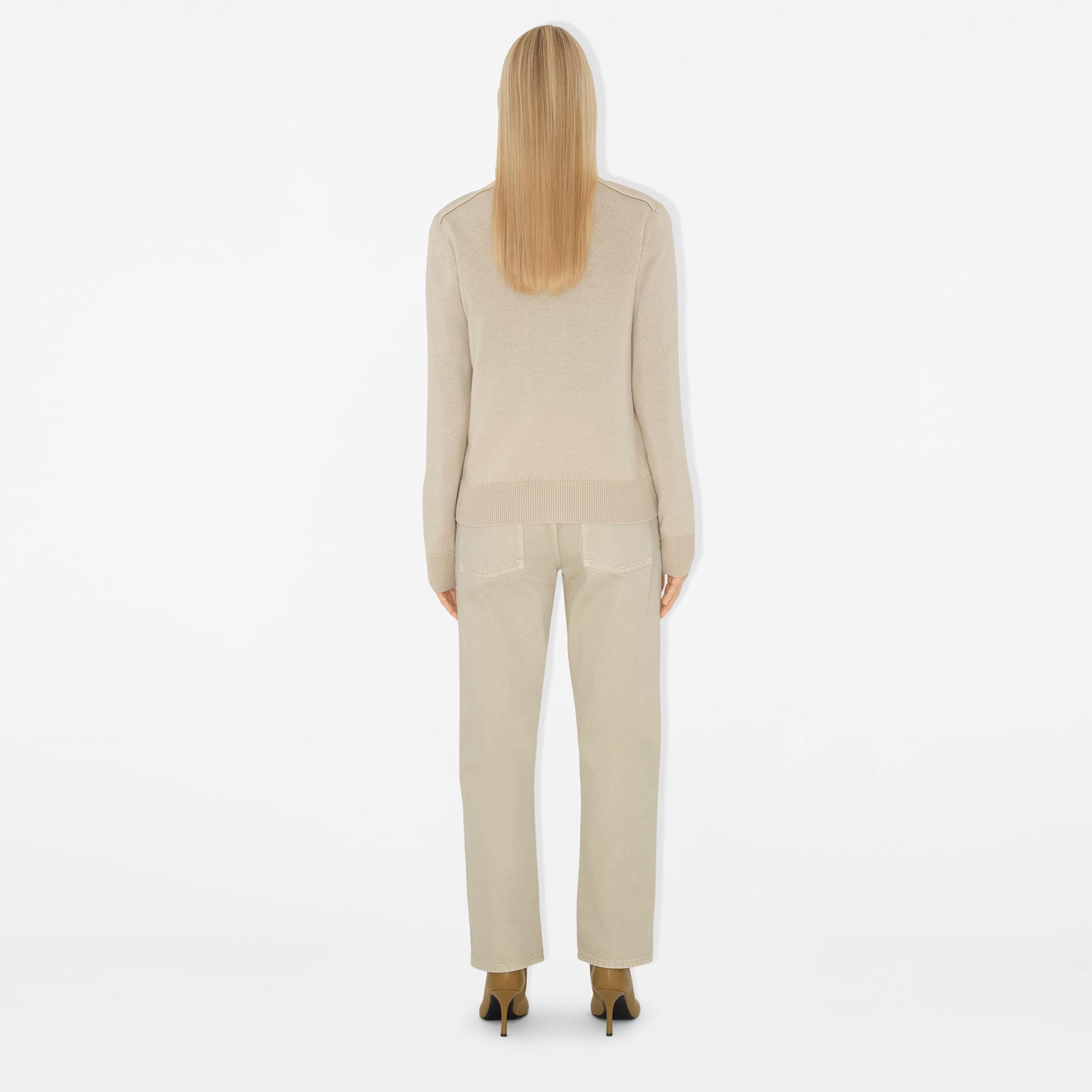 Burberry Smt Label Wool Cardigan Kadın Krem Hırka