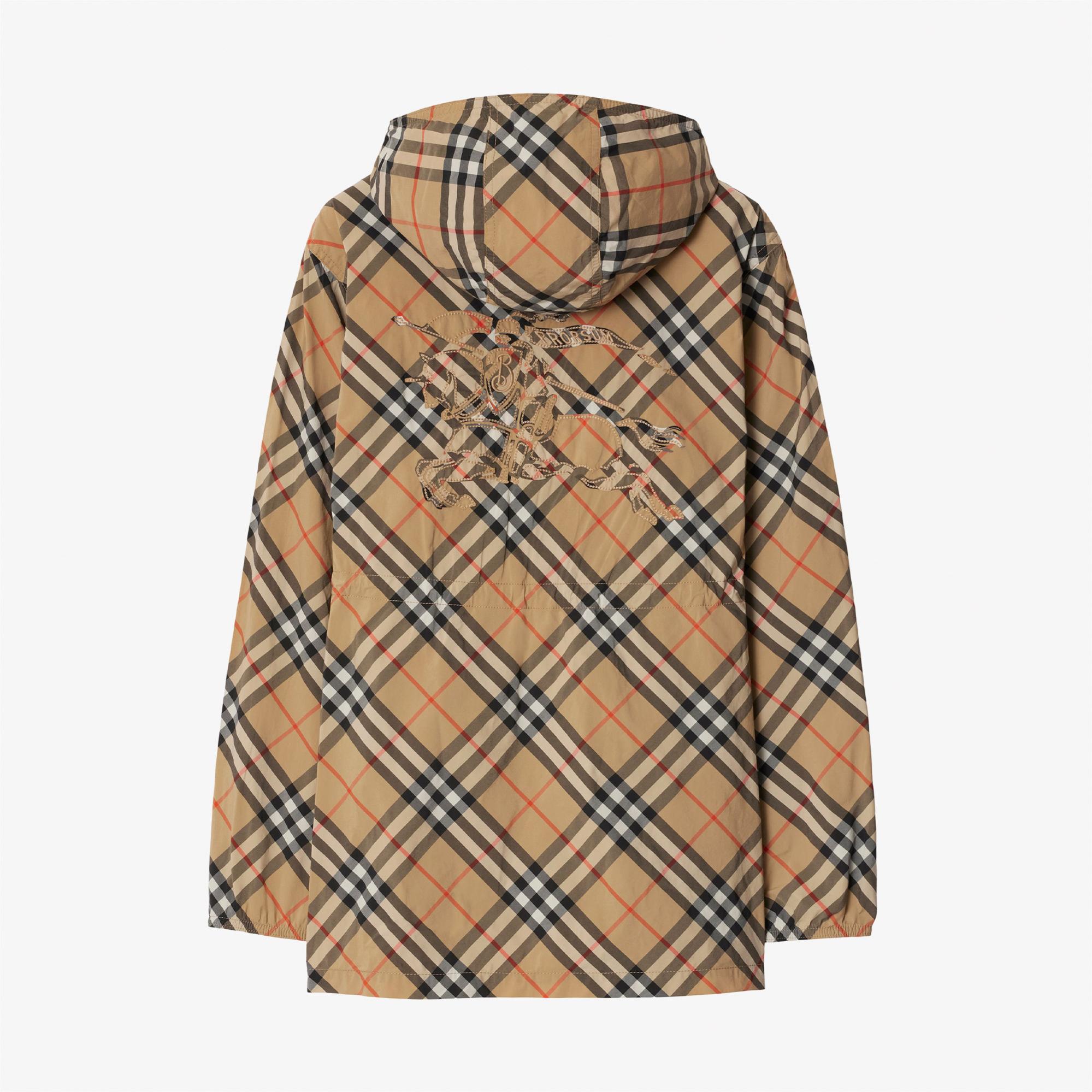 Burberry Check Nylon Kadın Bej Ceket