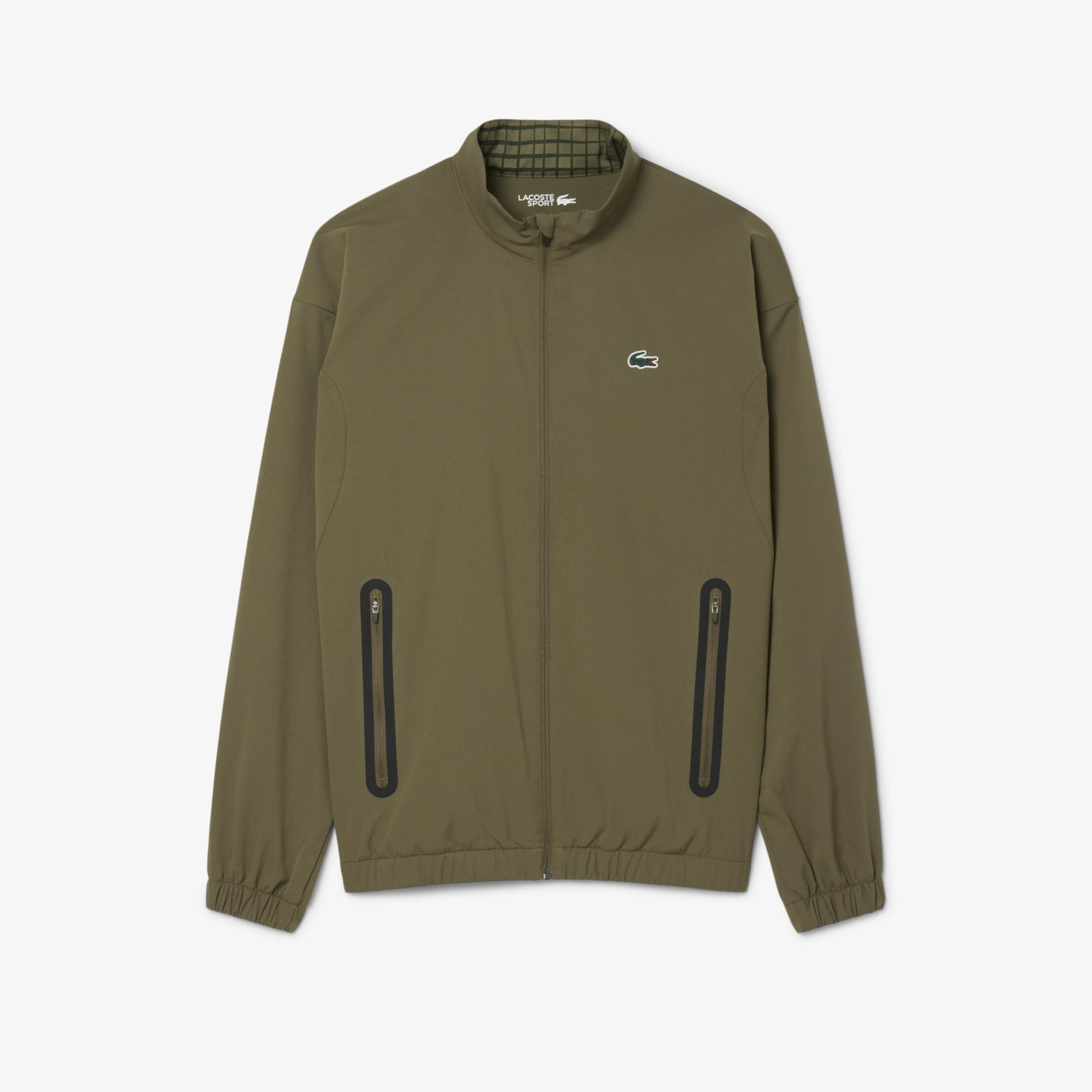 Lacoste Erkek Regular Fit Fermuarlı Baskılı Haki Eşofman Takımı