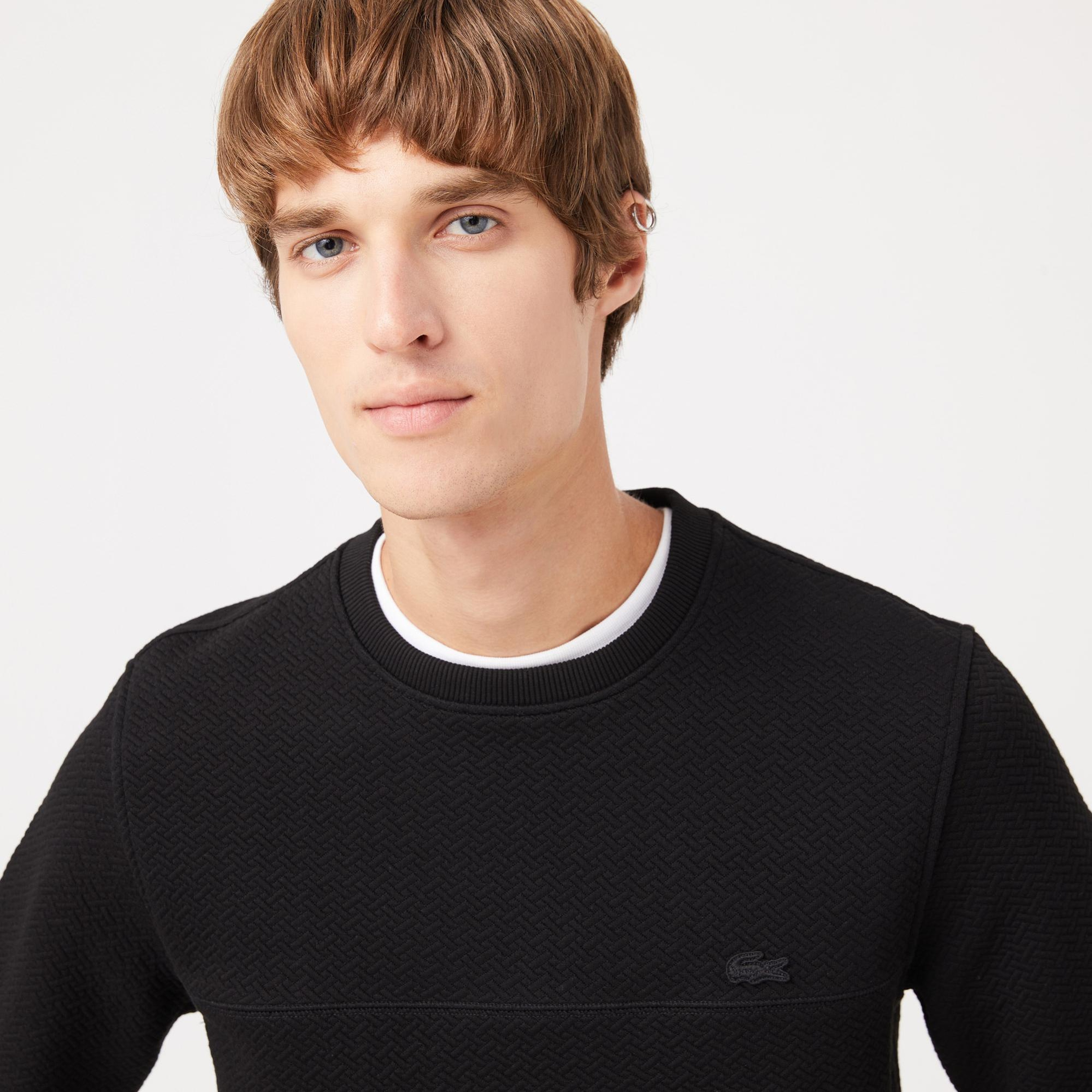 Erkek Regular Fit Uzun Kollu Bisiklet Yaka Siyah T-Shirt