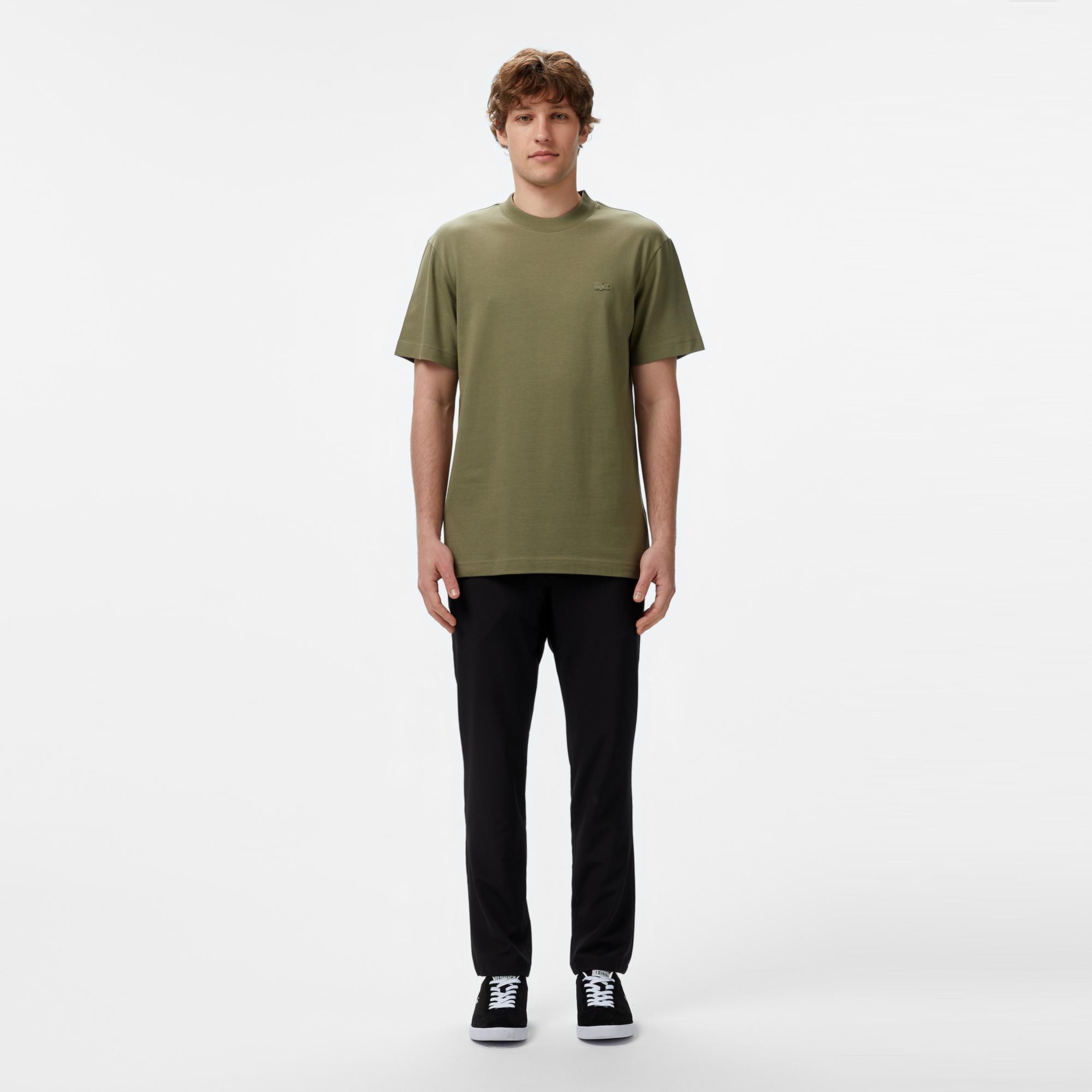 Lacoste Erkek Relaxed Fit Bisiklet Yaka Haki T-Shirt