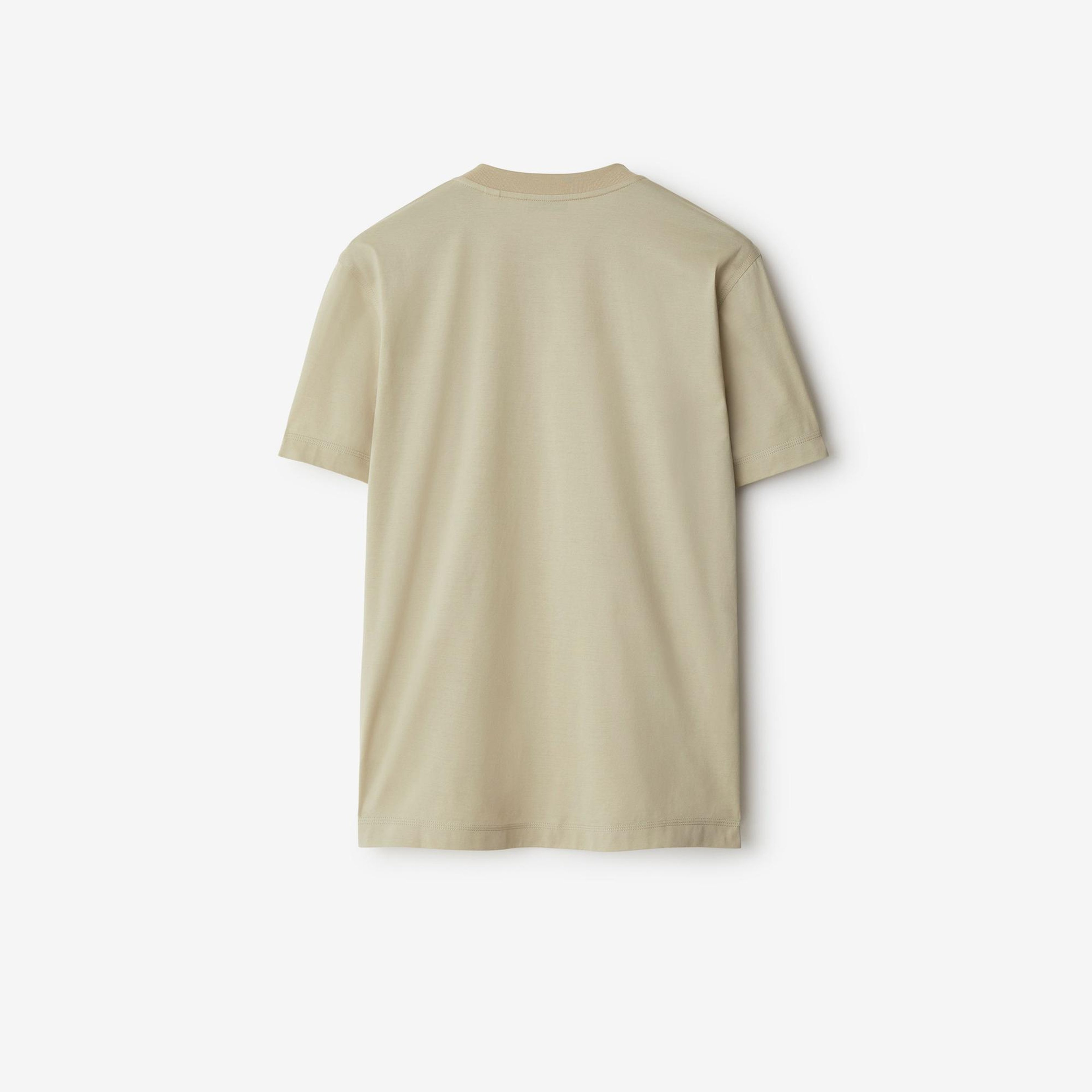 Burberry Pamuklu Erkek Krem Rengi T-Shirt