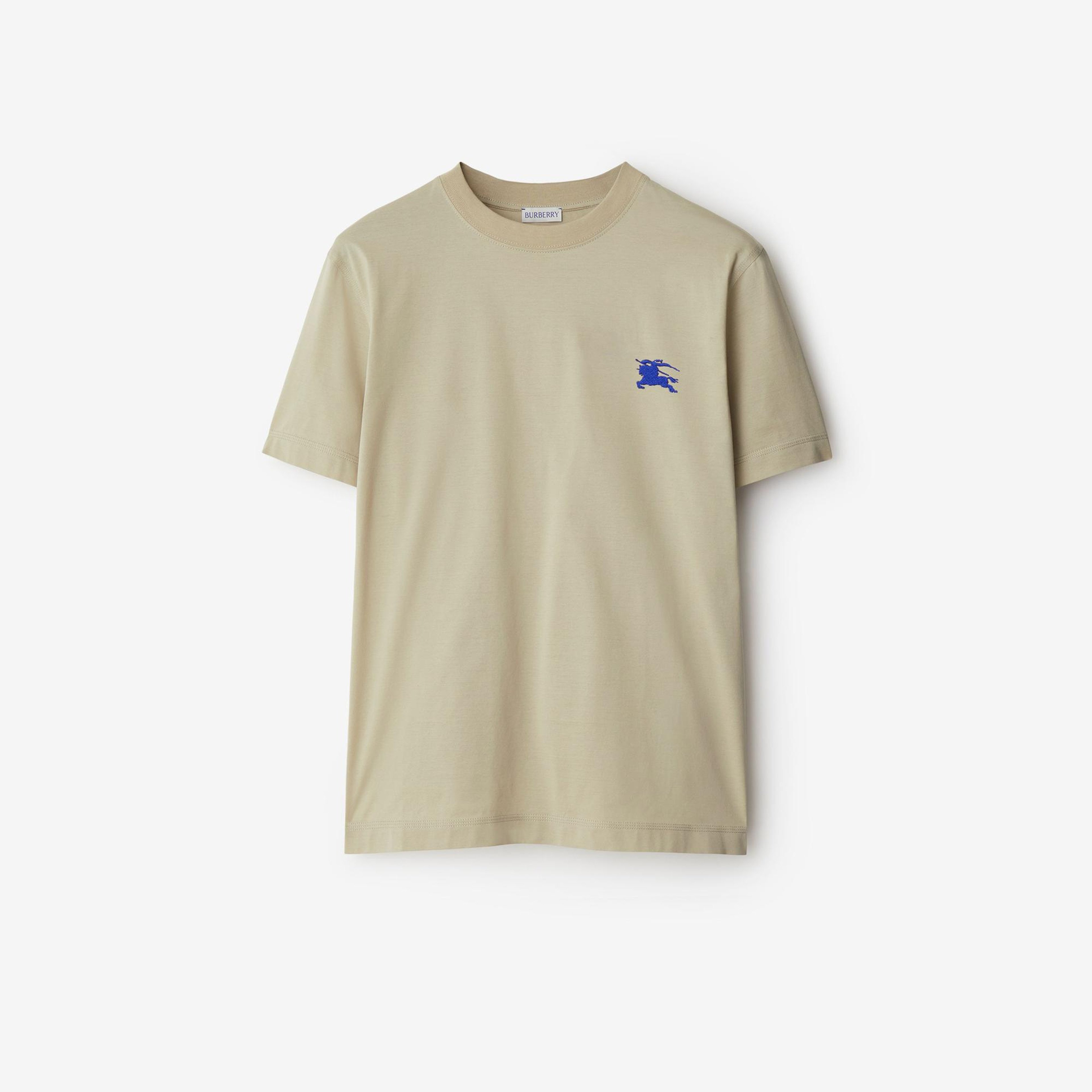 Burberry Pamuklu Erkek Krem Rengi T-Shirt