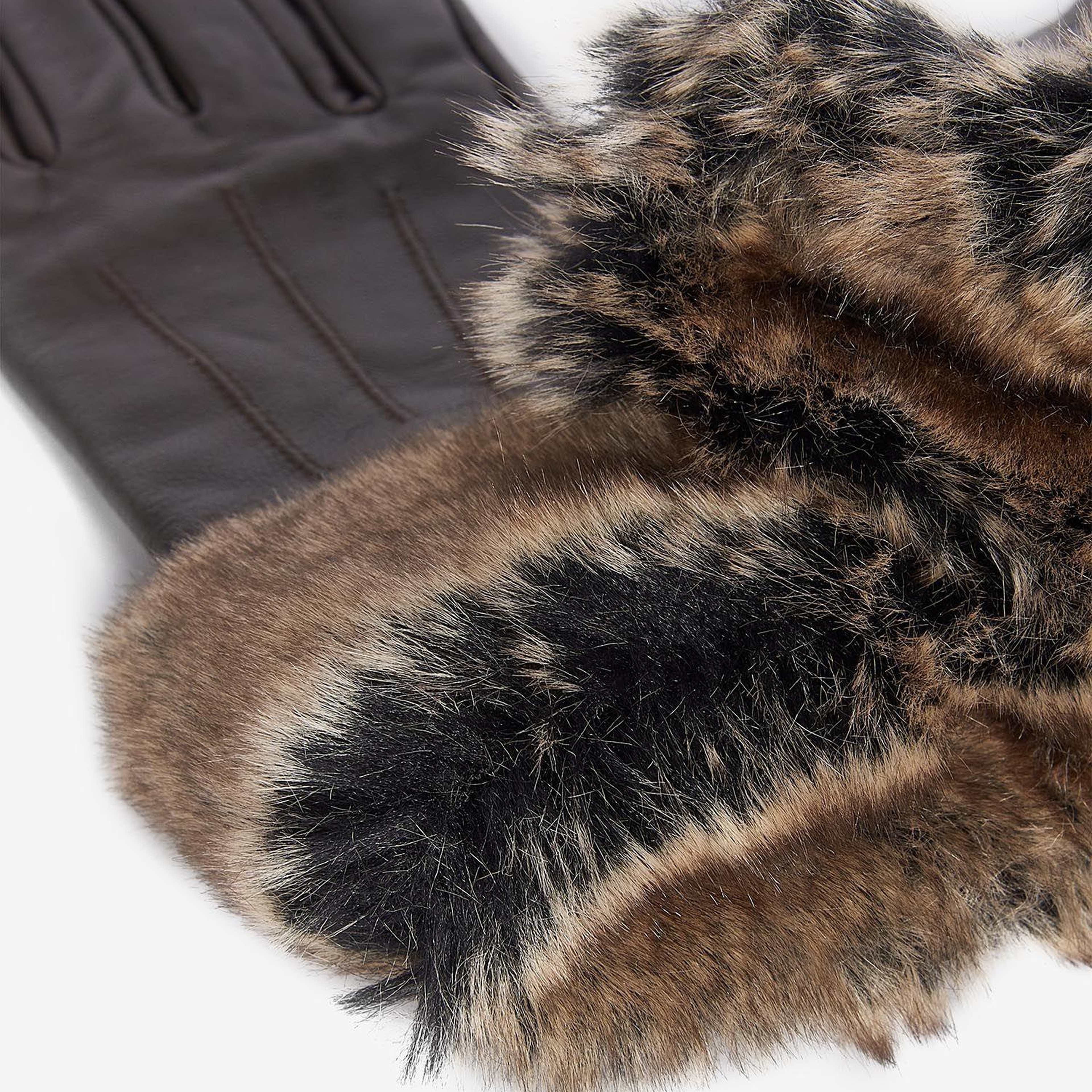 Barbour Suni Kürklü Deri Eldiven