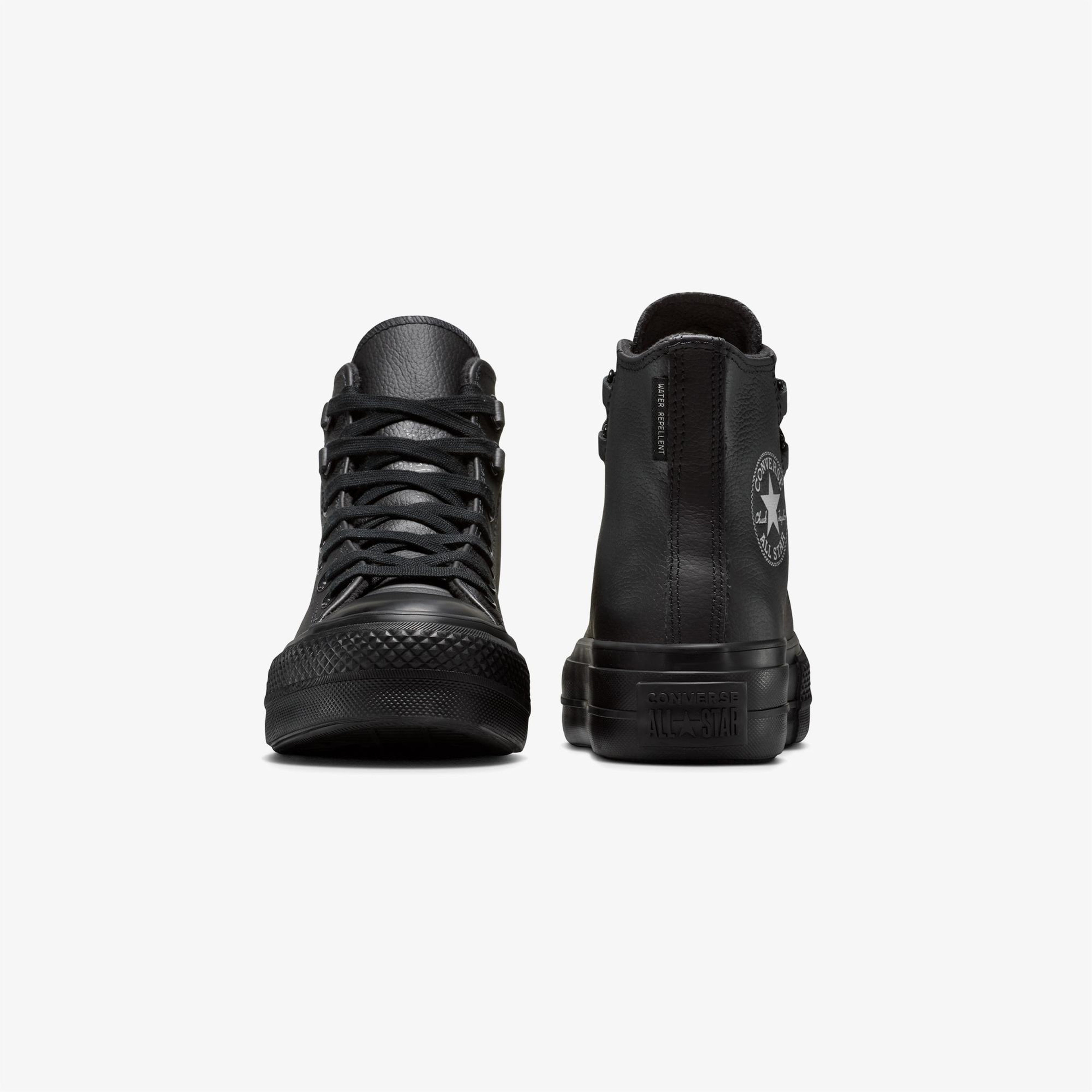 Converse Chuck Taylor All Star Lift Platform Deri Kadın Siyah Sneaker