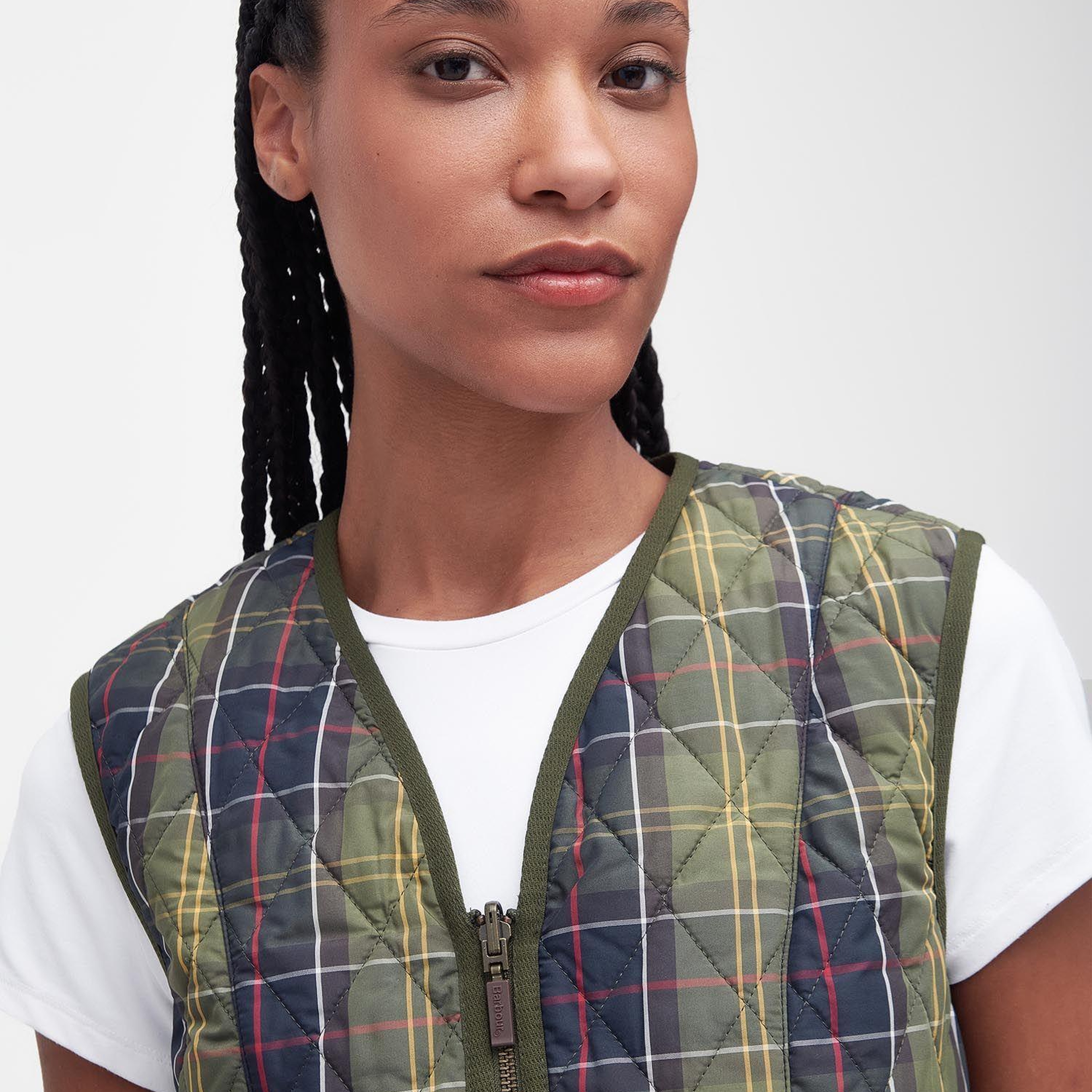 Barbour Tartan Betty İçlik-Yelek - Beadnell Ceketler İle Uyumludur