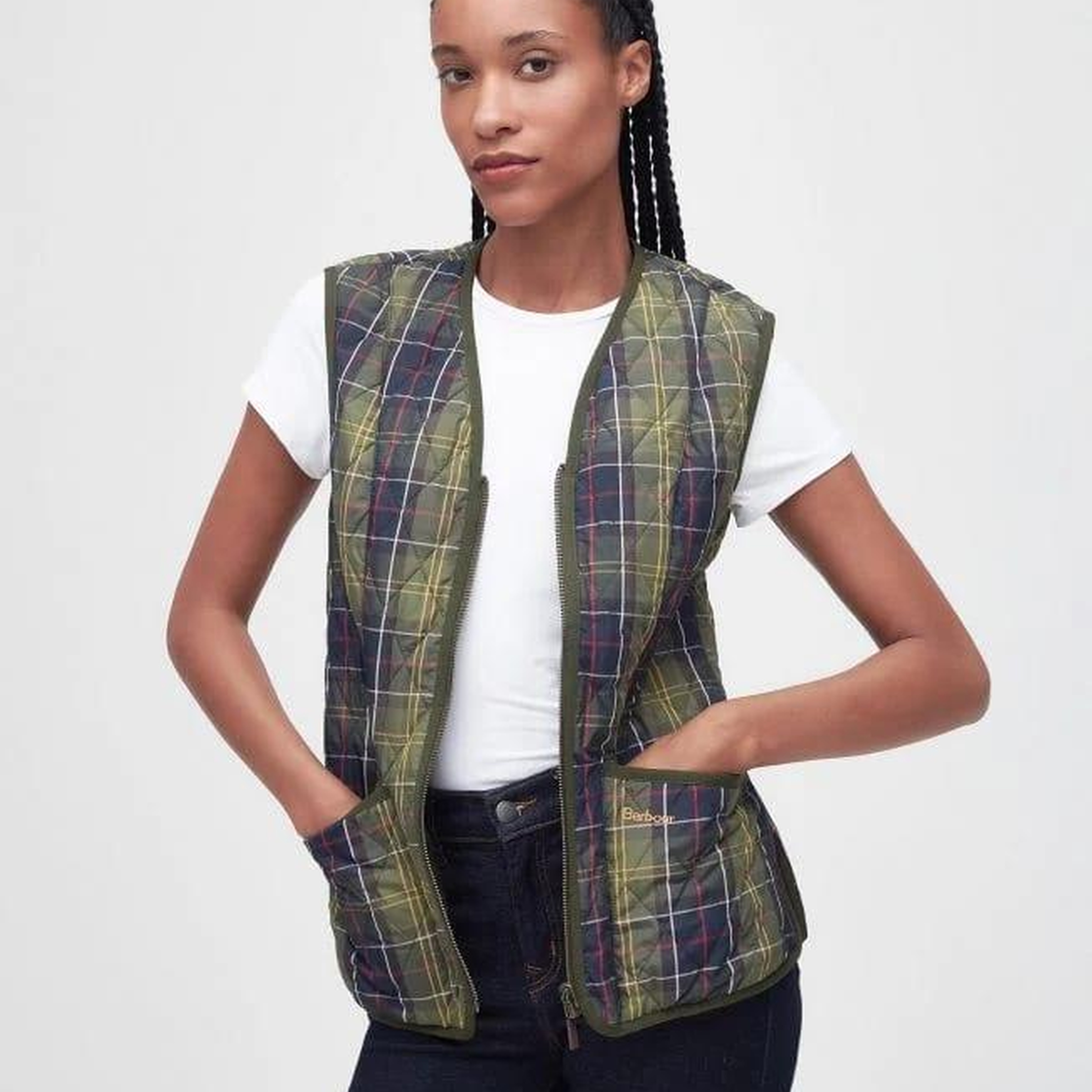 Barbour Tartan Betty İçlik-Yelek - Beadnell Ceketler İle Uyumludur