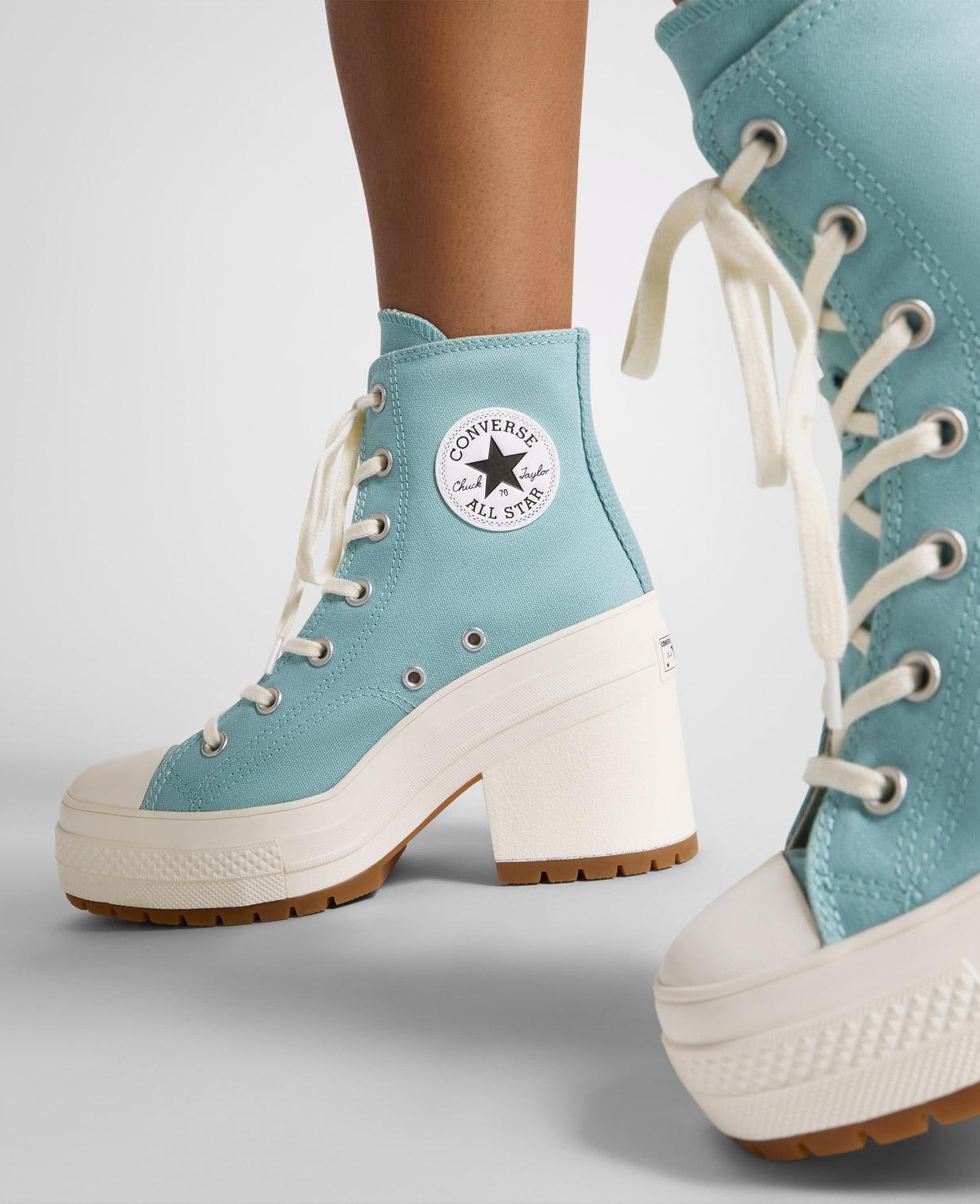 Converse Chuck 70 De Luxe Heel Unisex Mavi Platform Sneaker