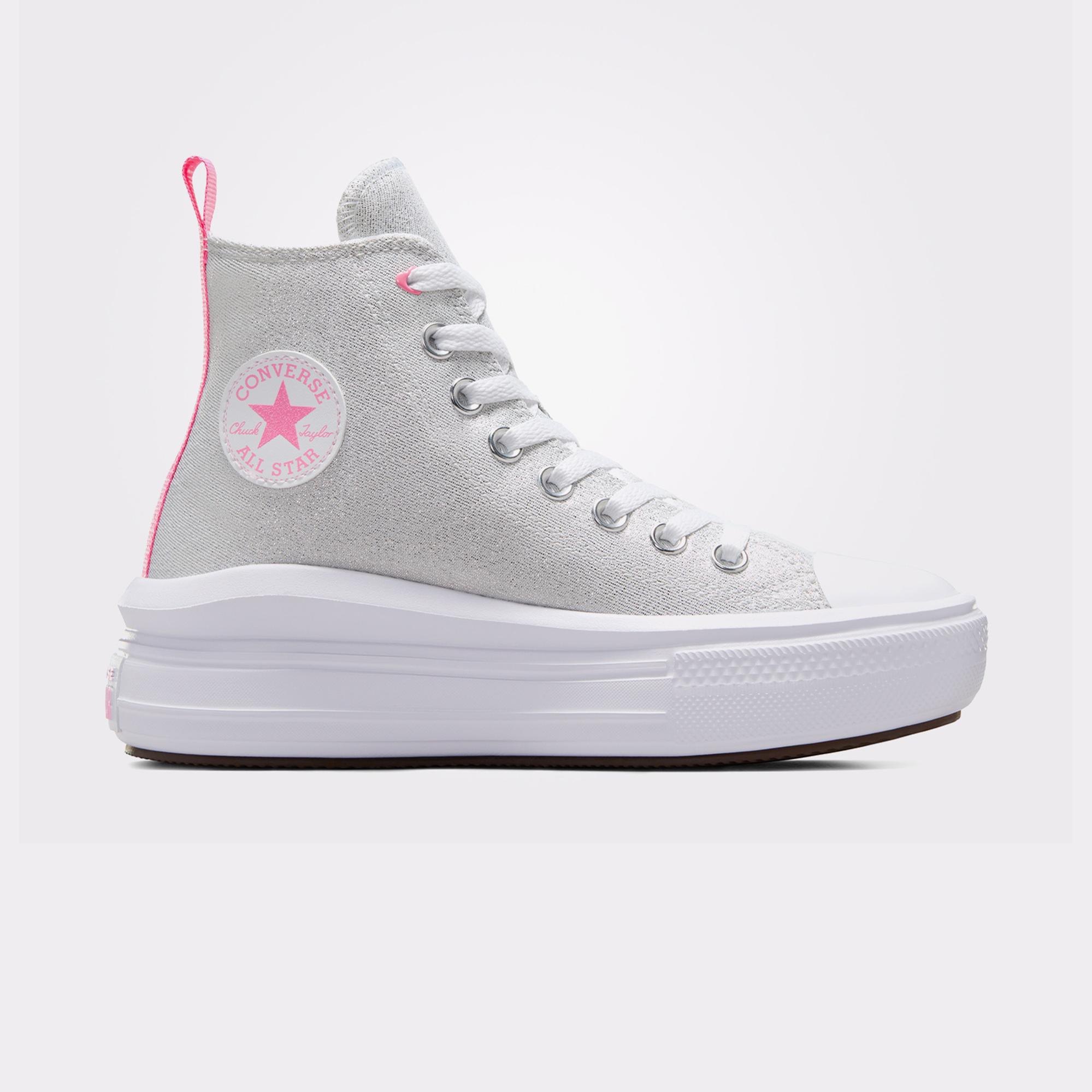Converse Chuck Taylor All Star Move Platform Sparkle Çocuk Beyaz Sneaker