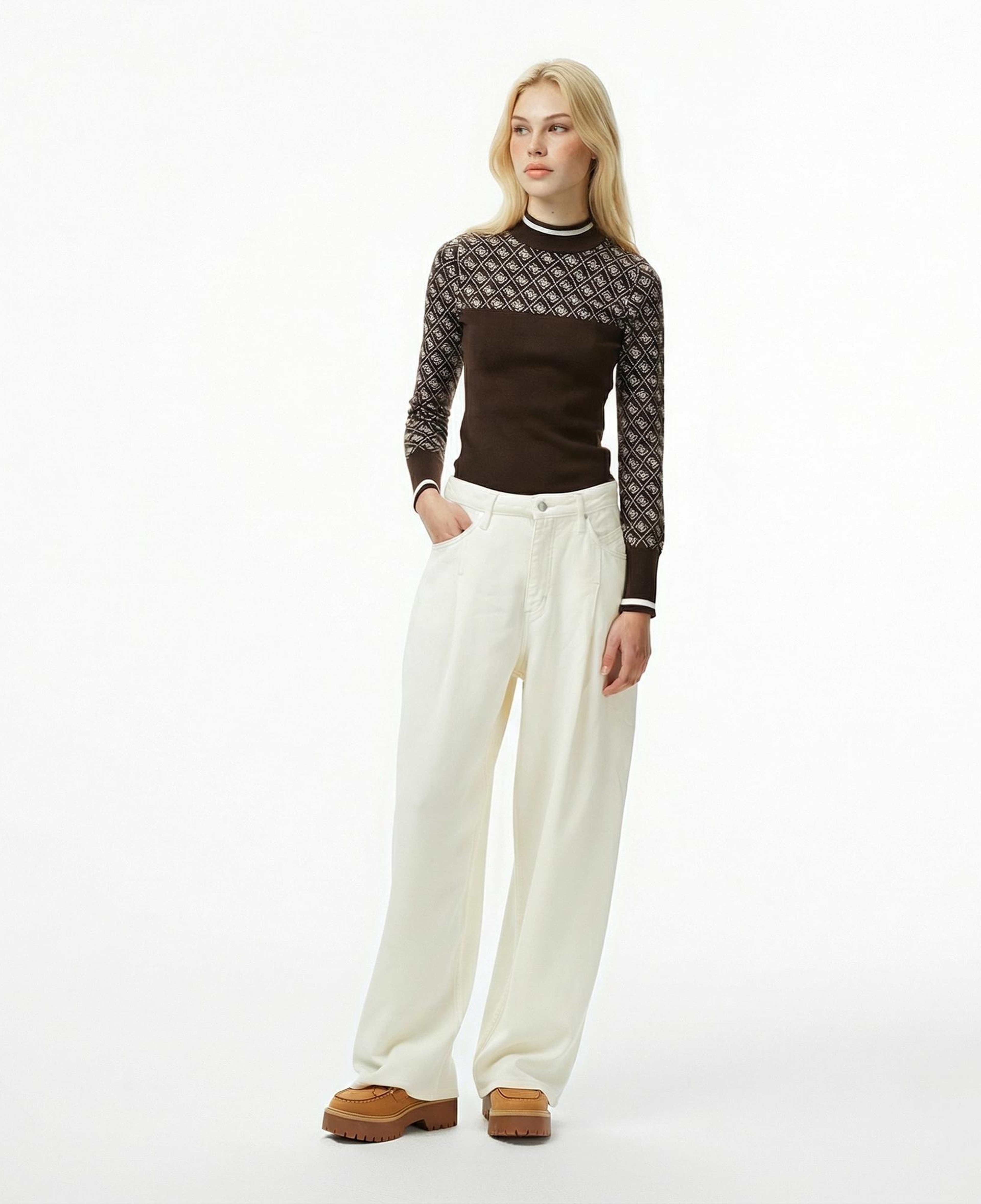 Guess Aubrey Yün Karışımlı Kadın Kahverengi Triko