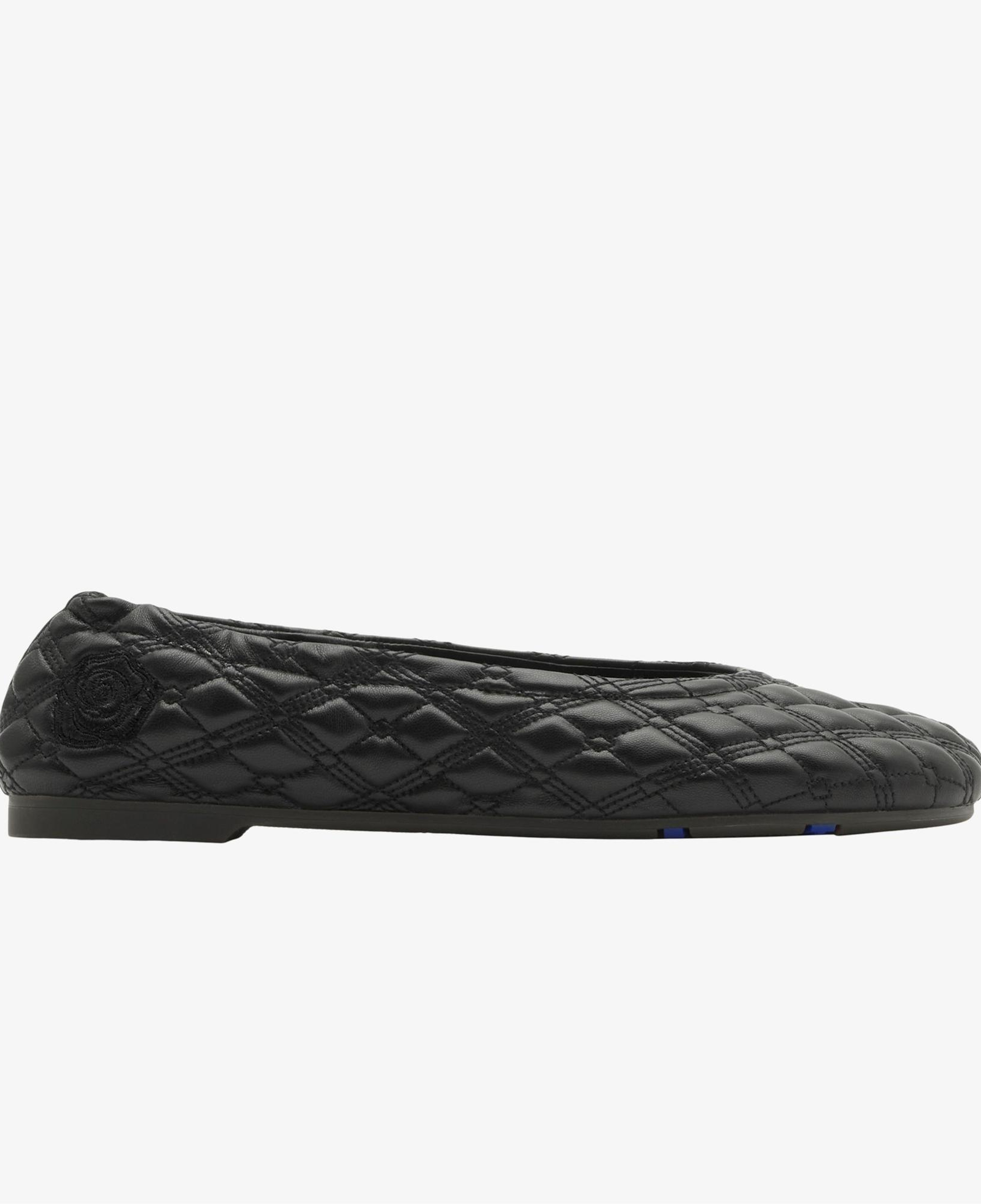 Burberry Leather Sadler Kadın Siyah Babet