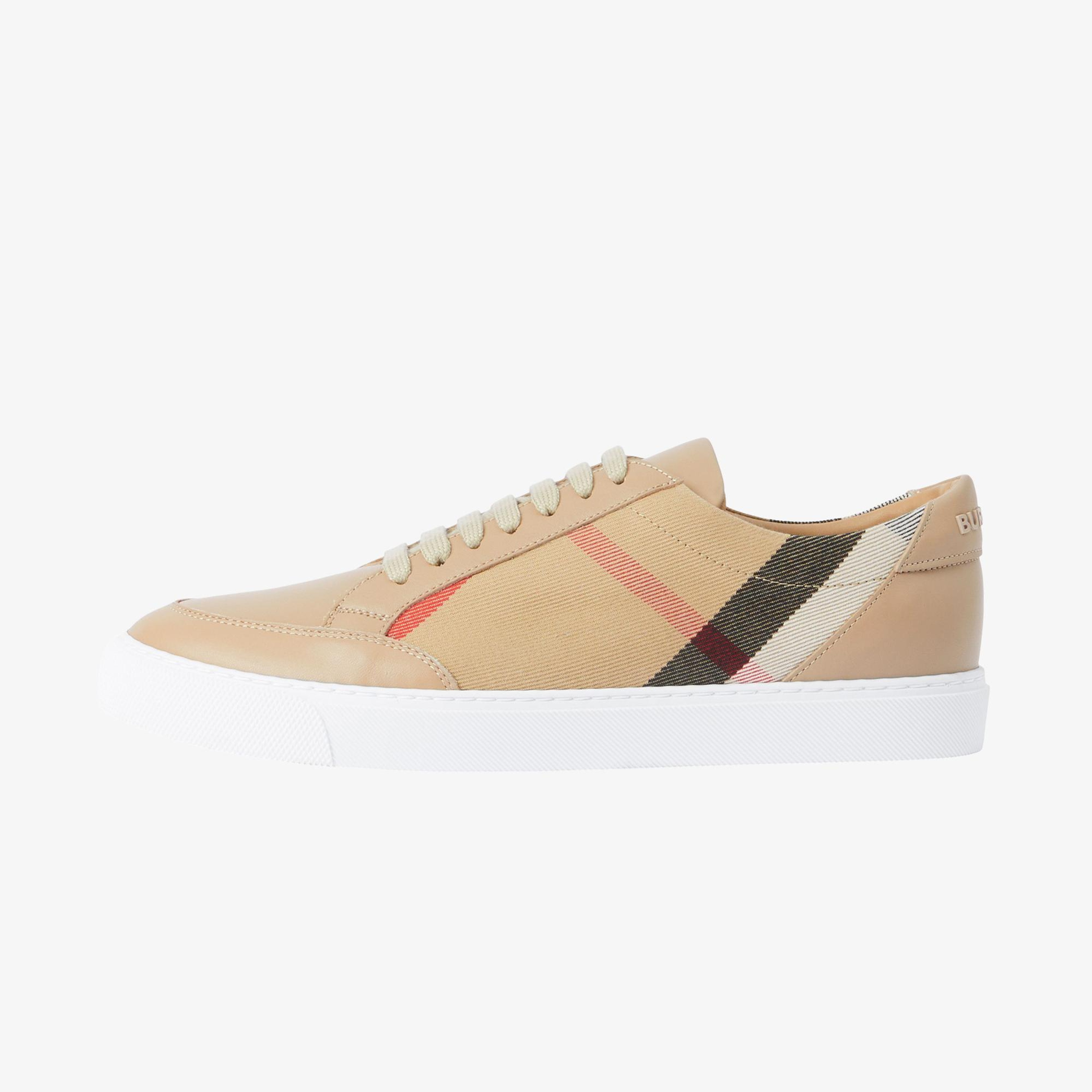 Burberry New Salmond House And Leather Kadın Bej Sneaker