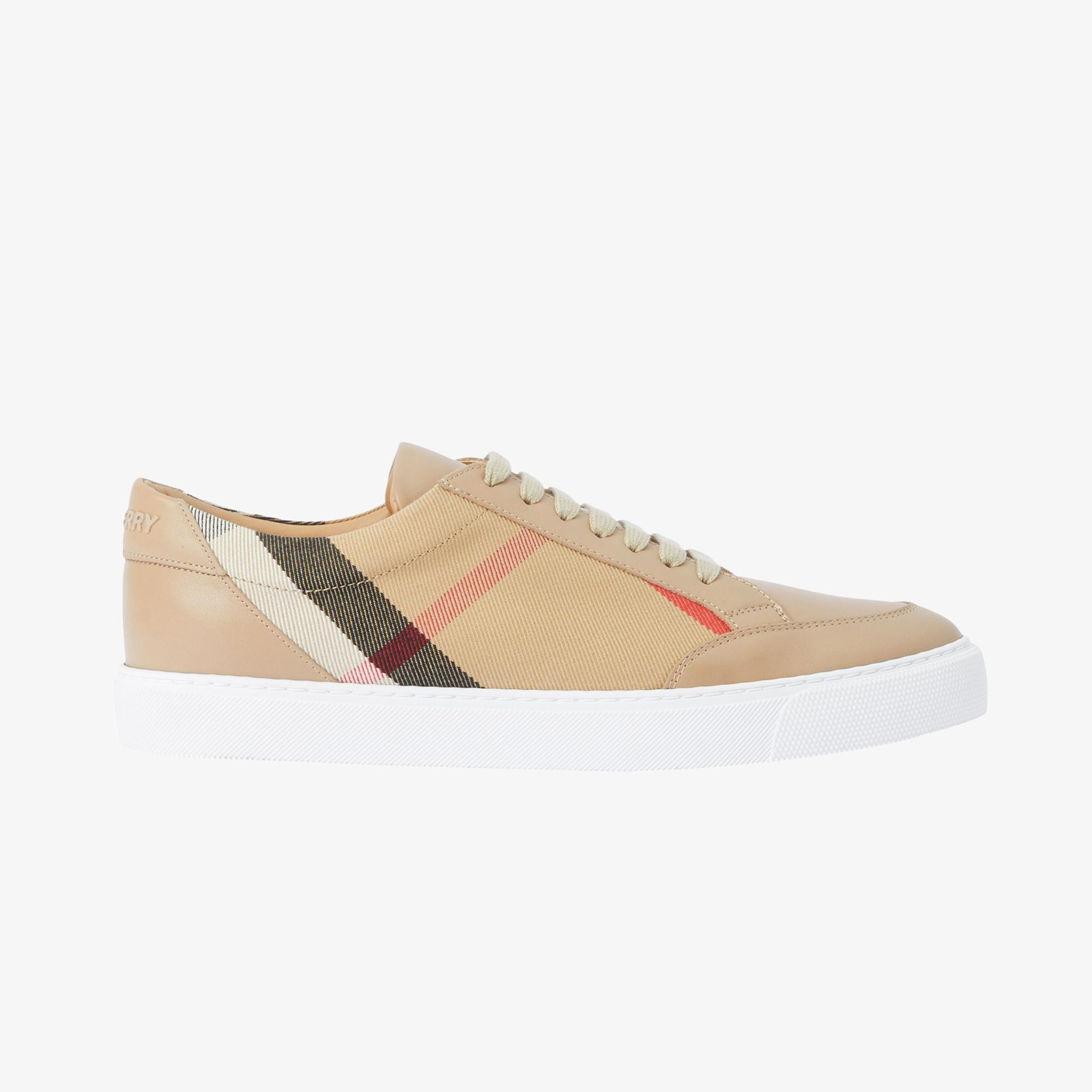 Burberry New Salmond House And Leather Kadın Bej Sneaker