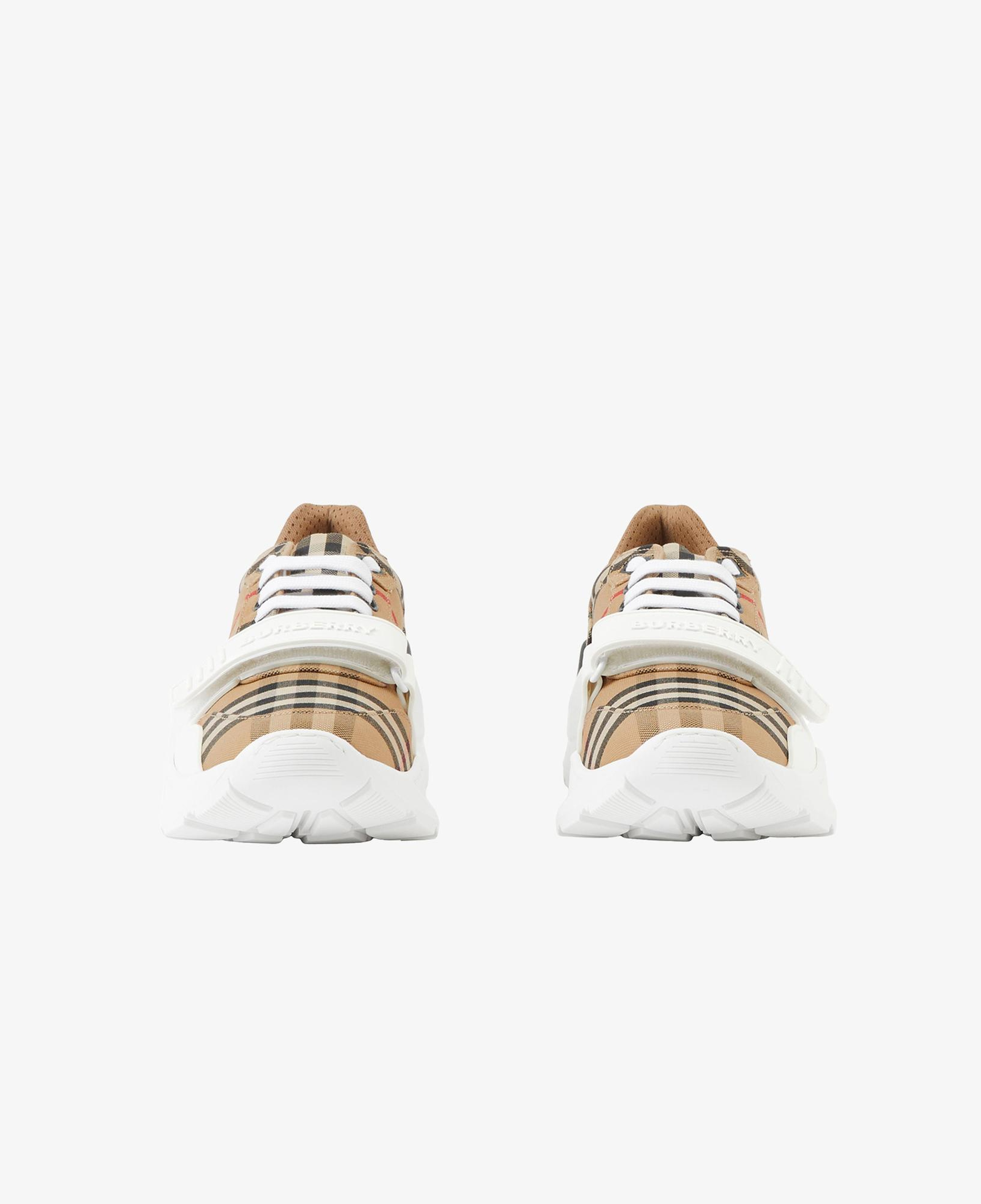 Burberry Check and Leather Kadın Bej Sneaker