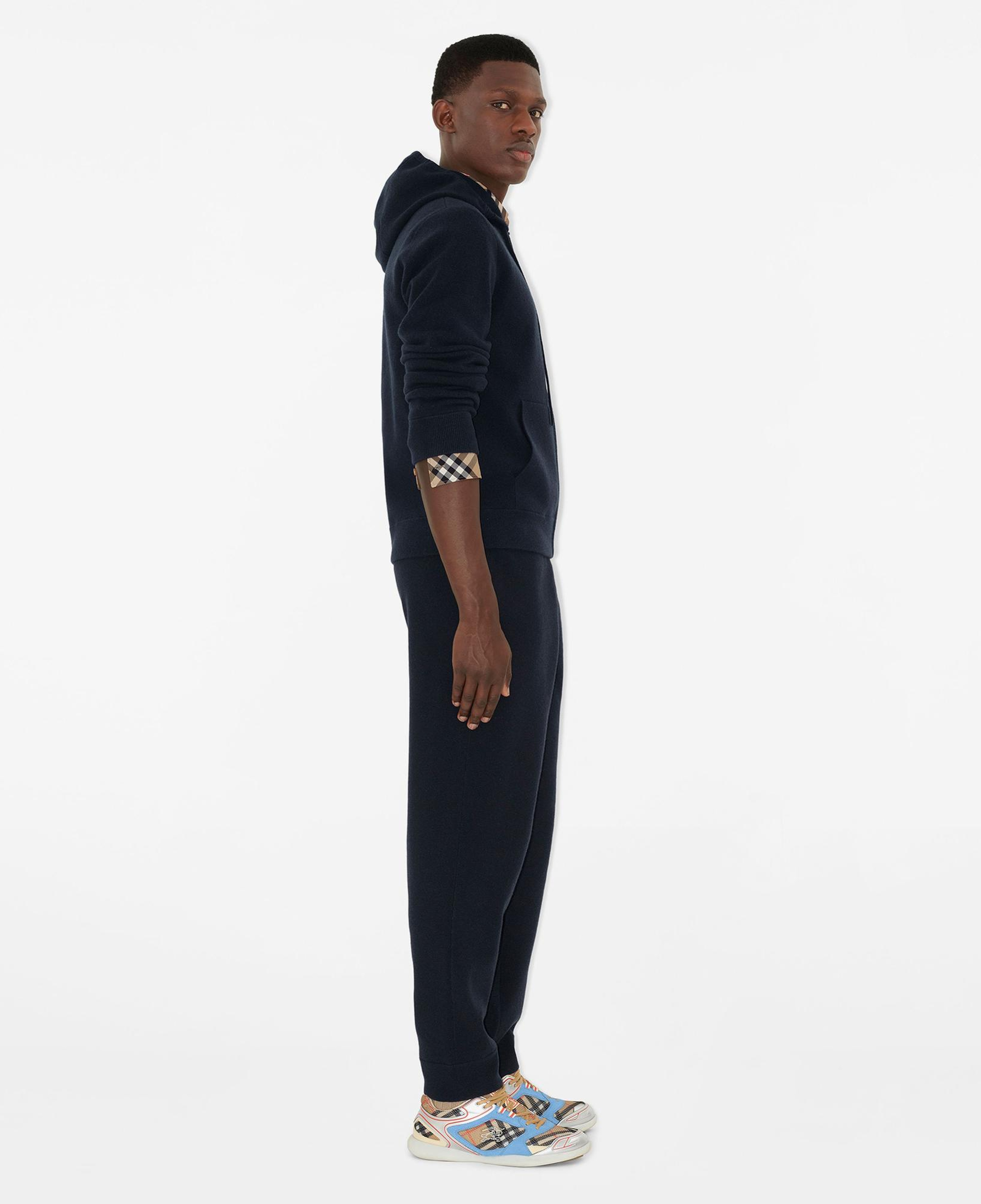 Burberry Cashmere Blend Zip Erkek Lacivert Hoodie