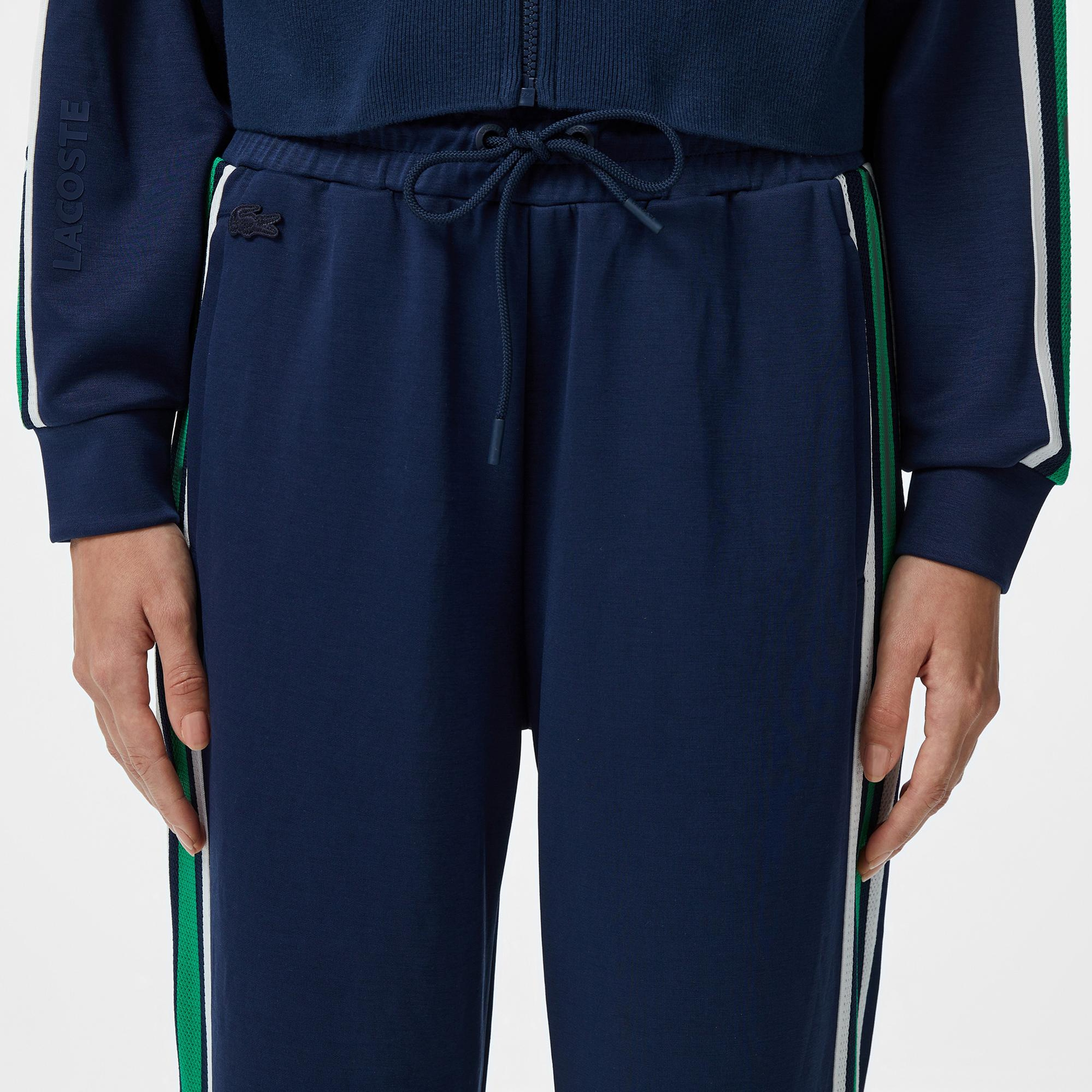 Lacoste Kadın Relaxed Fit Renk Bloklu Lacivert Eşofman Altı