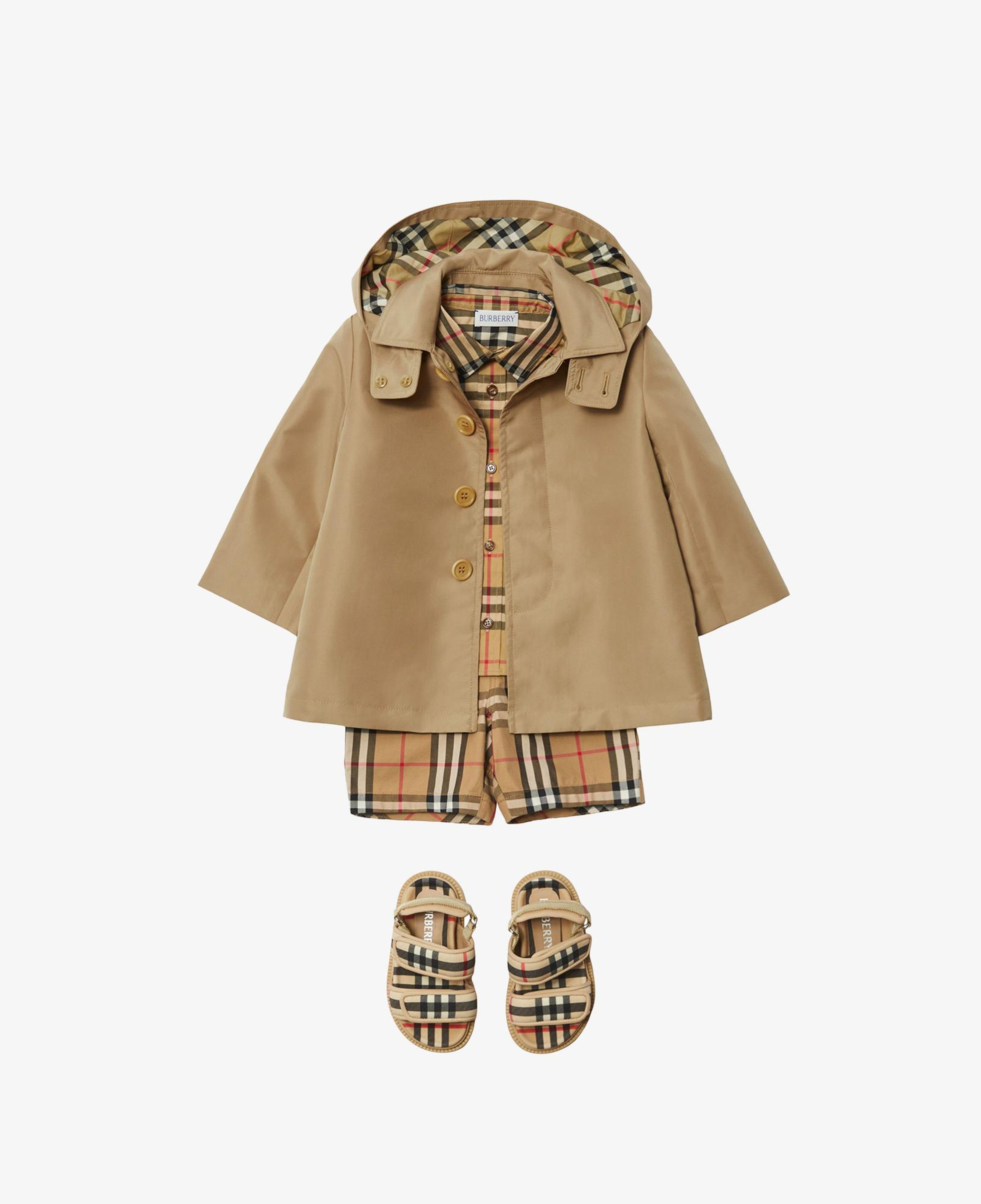 Burberry Bonded Car Çocuk Bej Trençkot