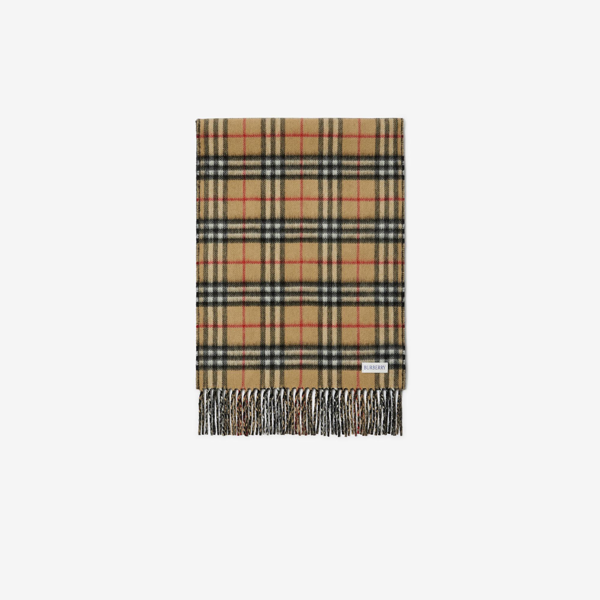 Burberry Reversible Check Kaşmir Kadın Bej Atkı