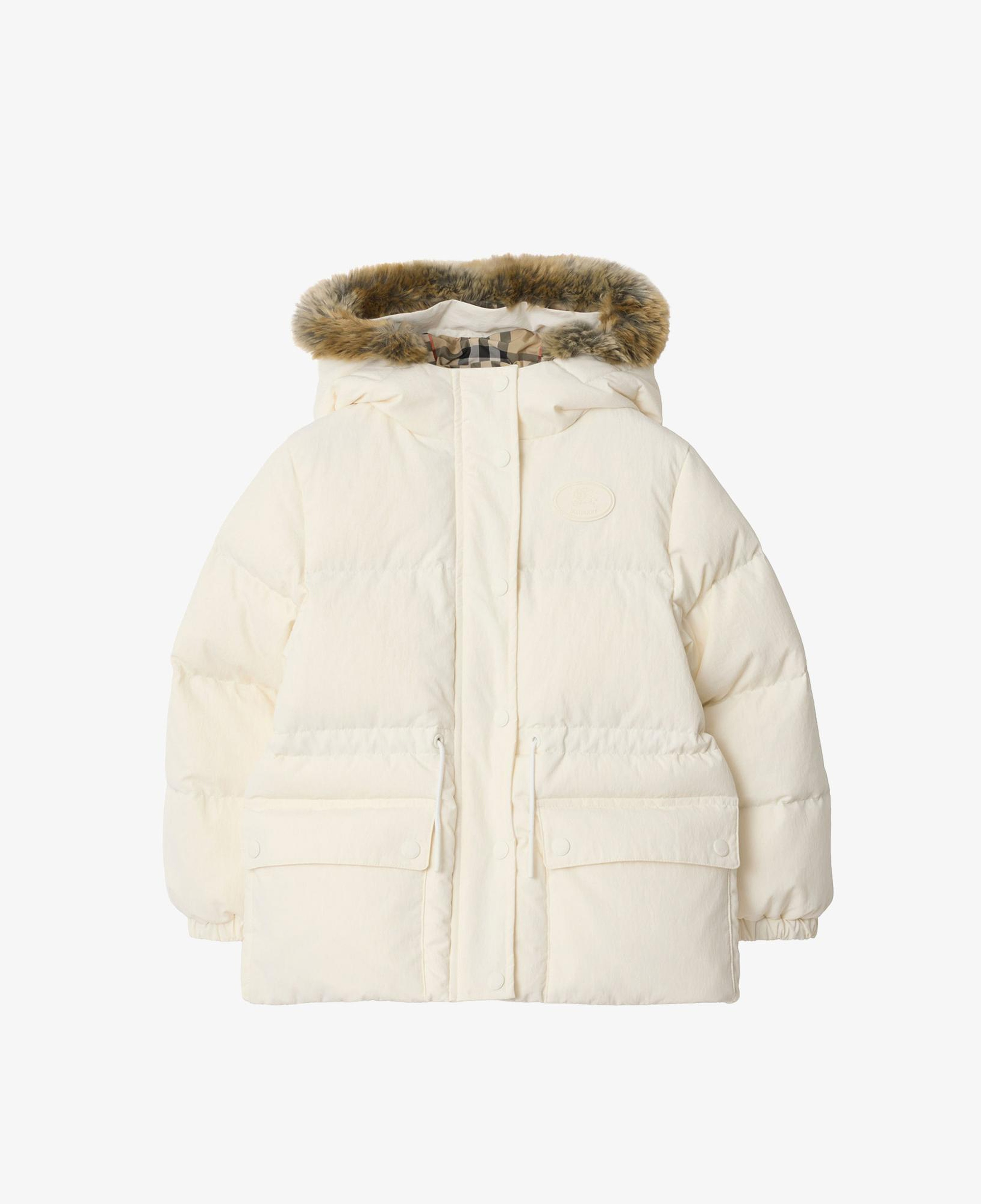 Burberry Flora Çocuk Beyaz Mont