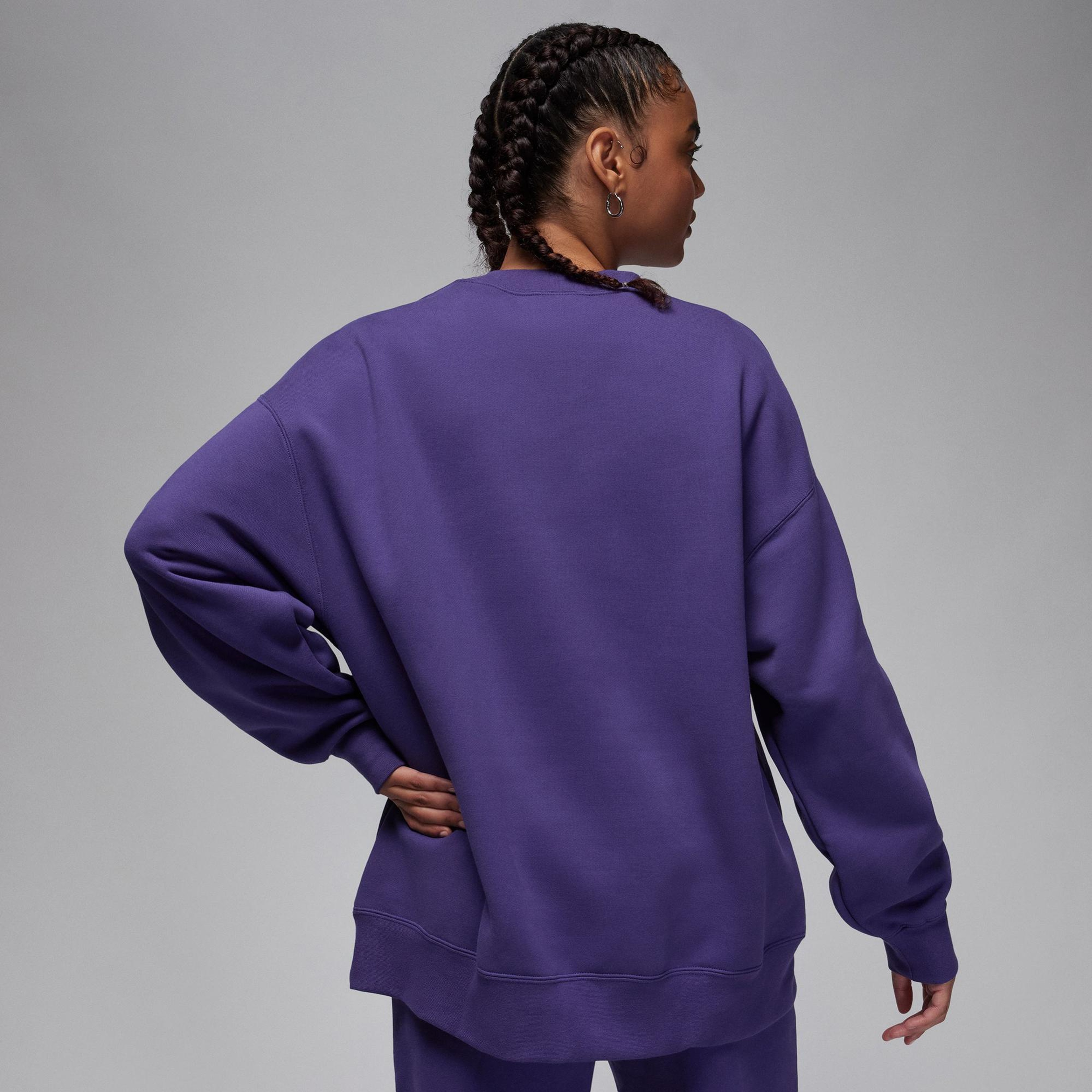 Jordan Flight Fleece Kadın Mor Sweatshirt