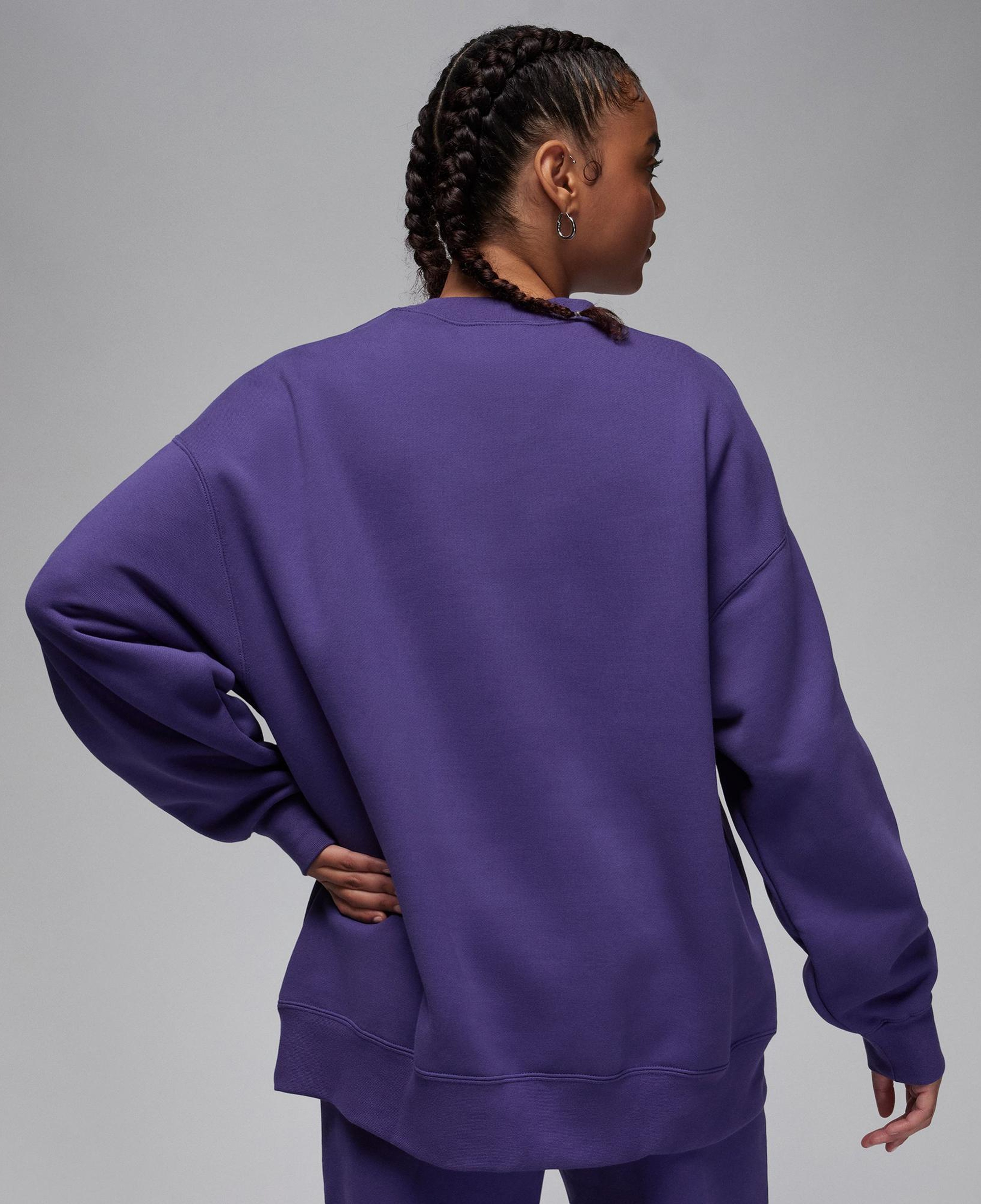 Jordan Flight Fleece Kadın Mor Sweatshirt