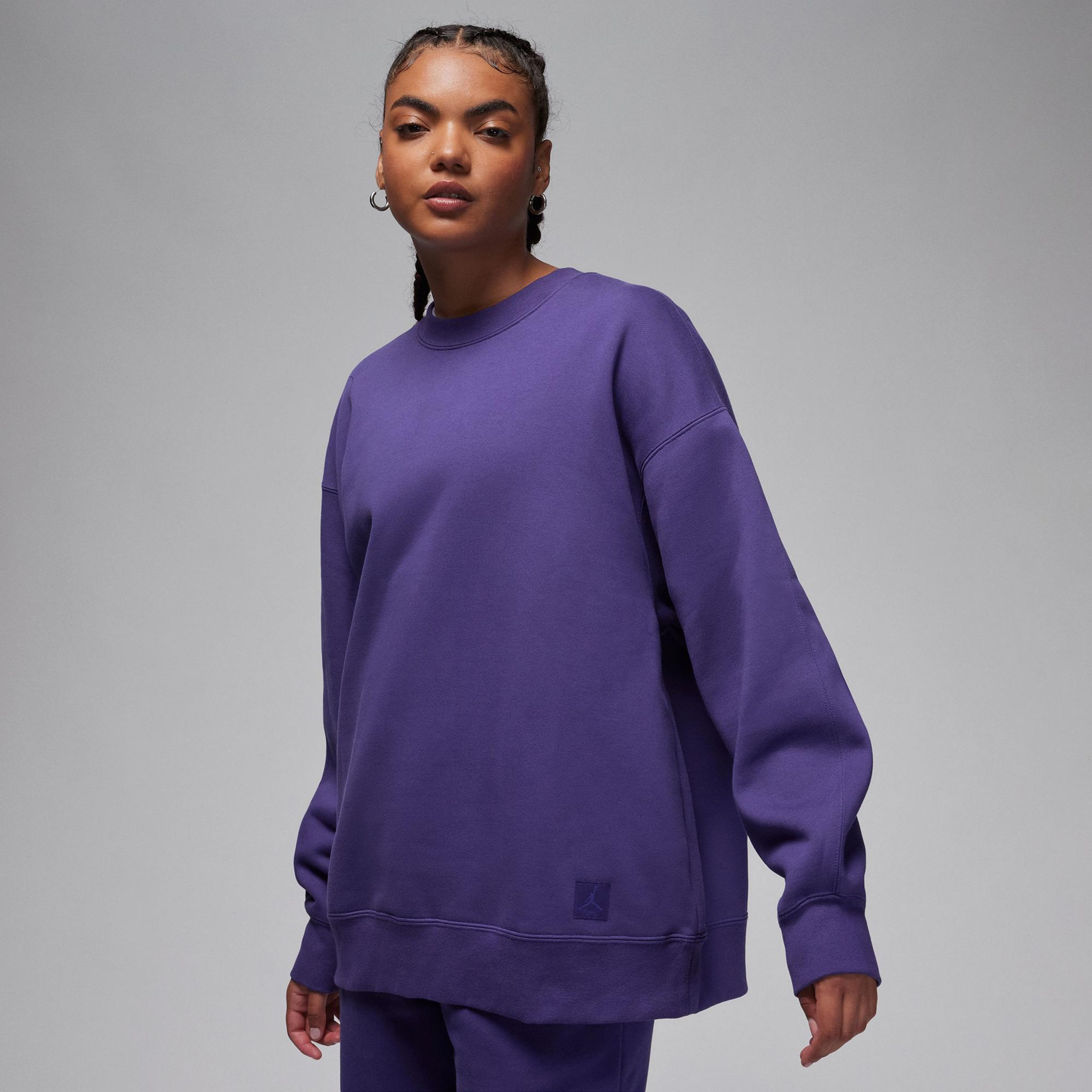 Jordan Flight Fleece Kadın Mor Sweatshirt