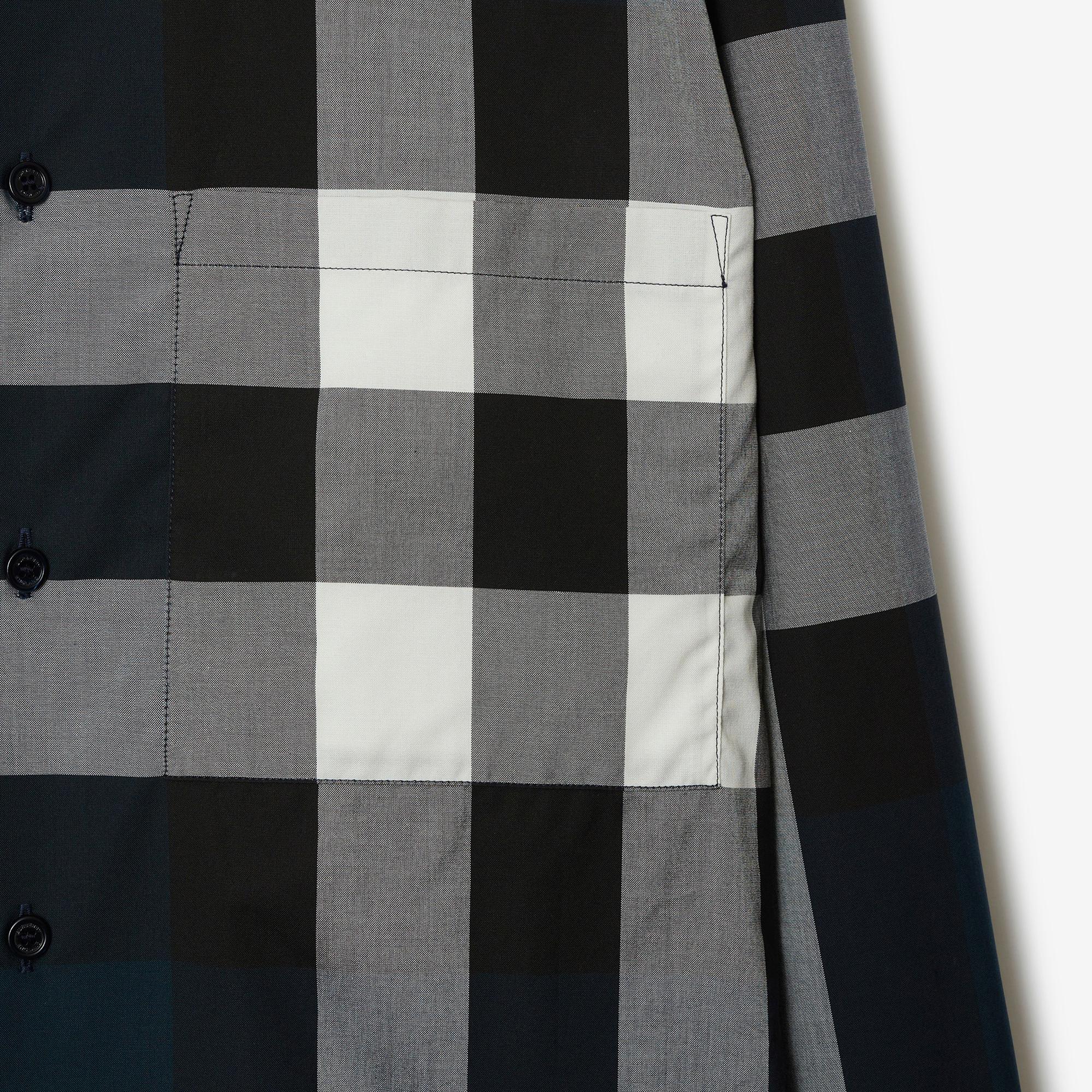 Burberry Check Pamuklu Erkek Lacivert Gömlek