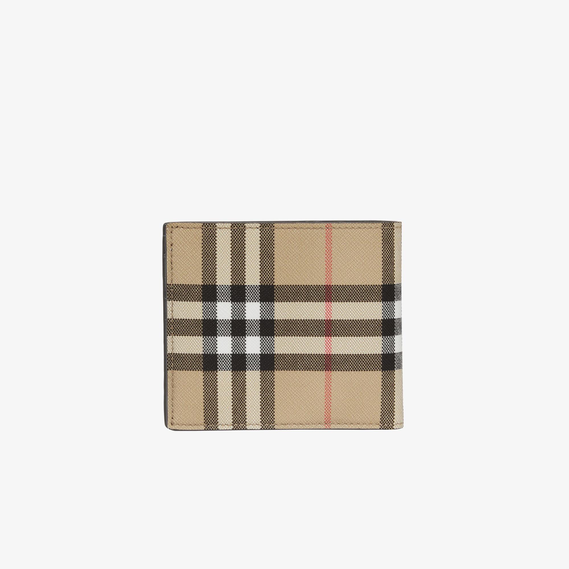 Burberry Reg Bill8 And Leather Bifold Erkek Bej Cüzdan