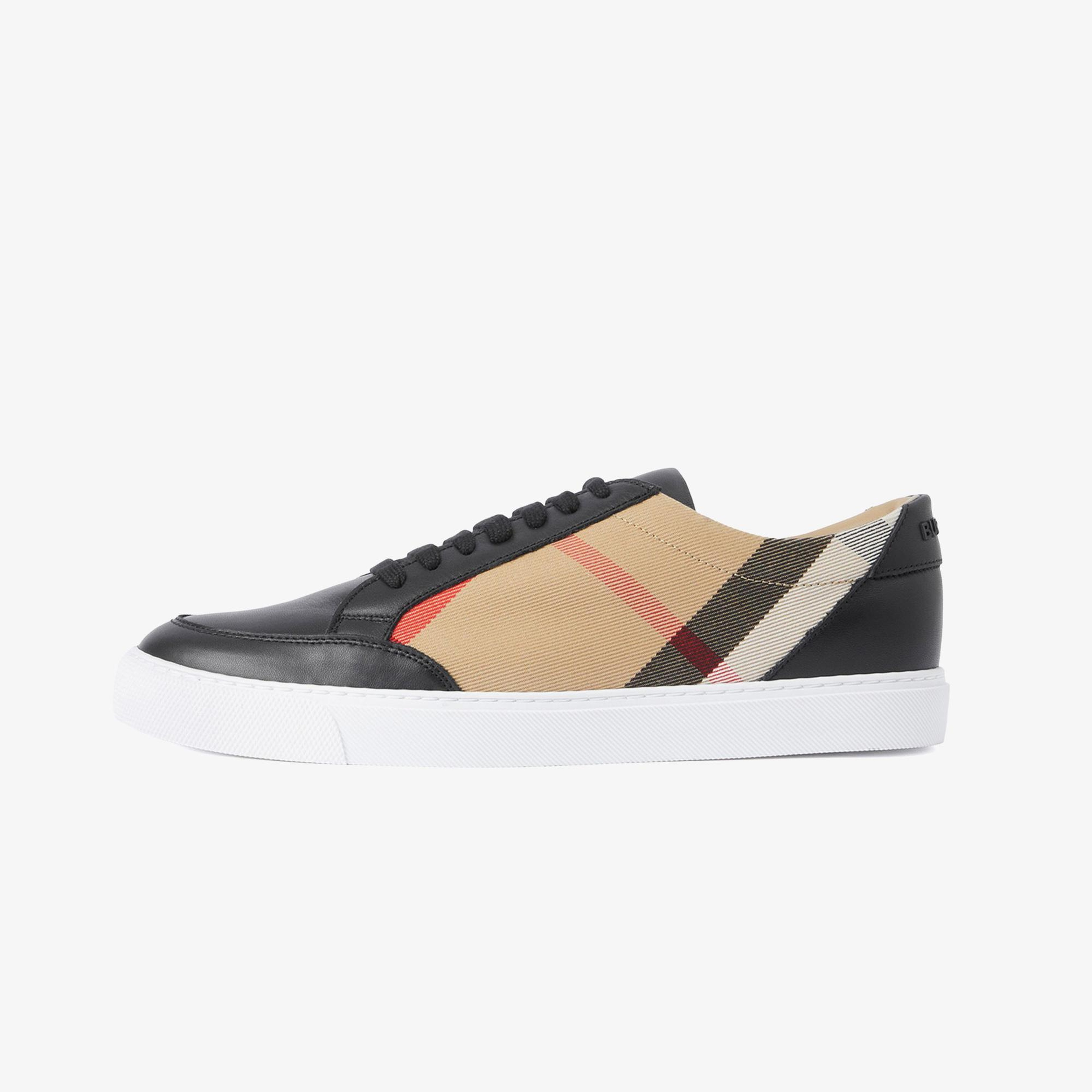 Burberry House Check and Leather Kadın Siyah Sneaker