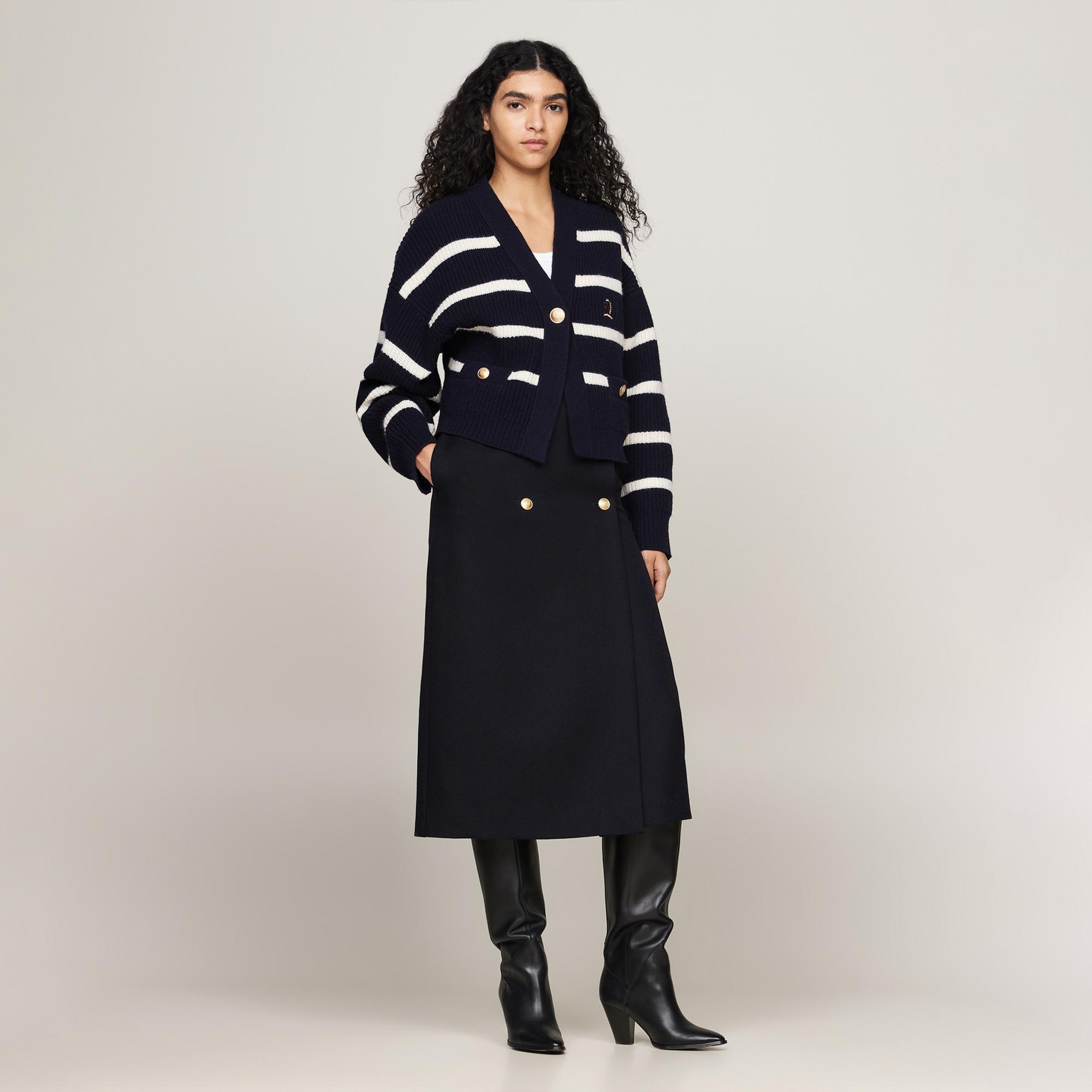 Tommy Hilfiger Kadın Mavi Triko