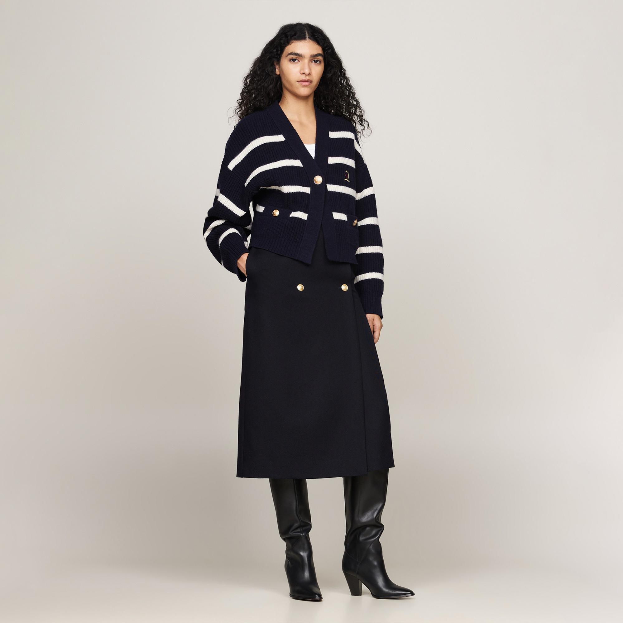 Tommy Hilfiger Kadın Mavi Triko