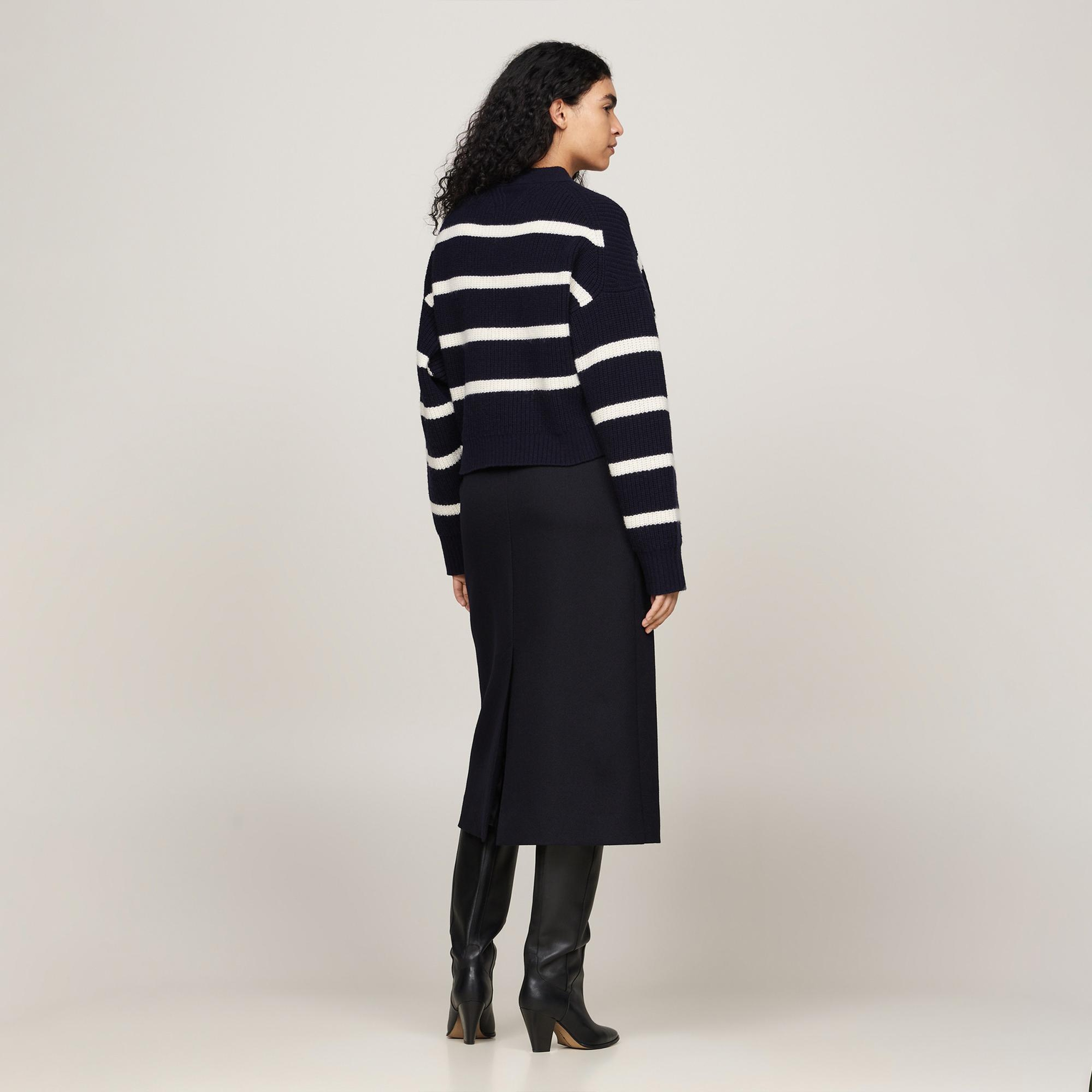 Tommy Hilfiger Kadın Mavi Triko