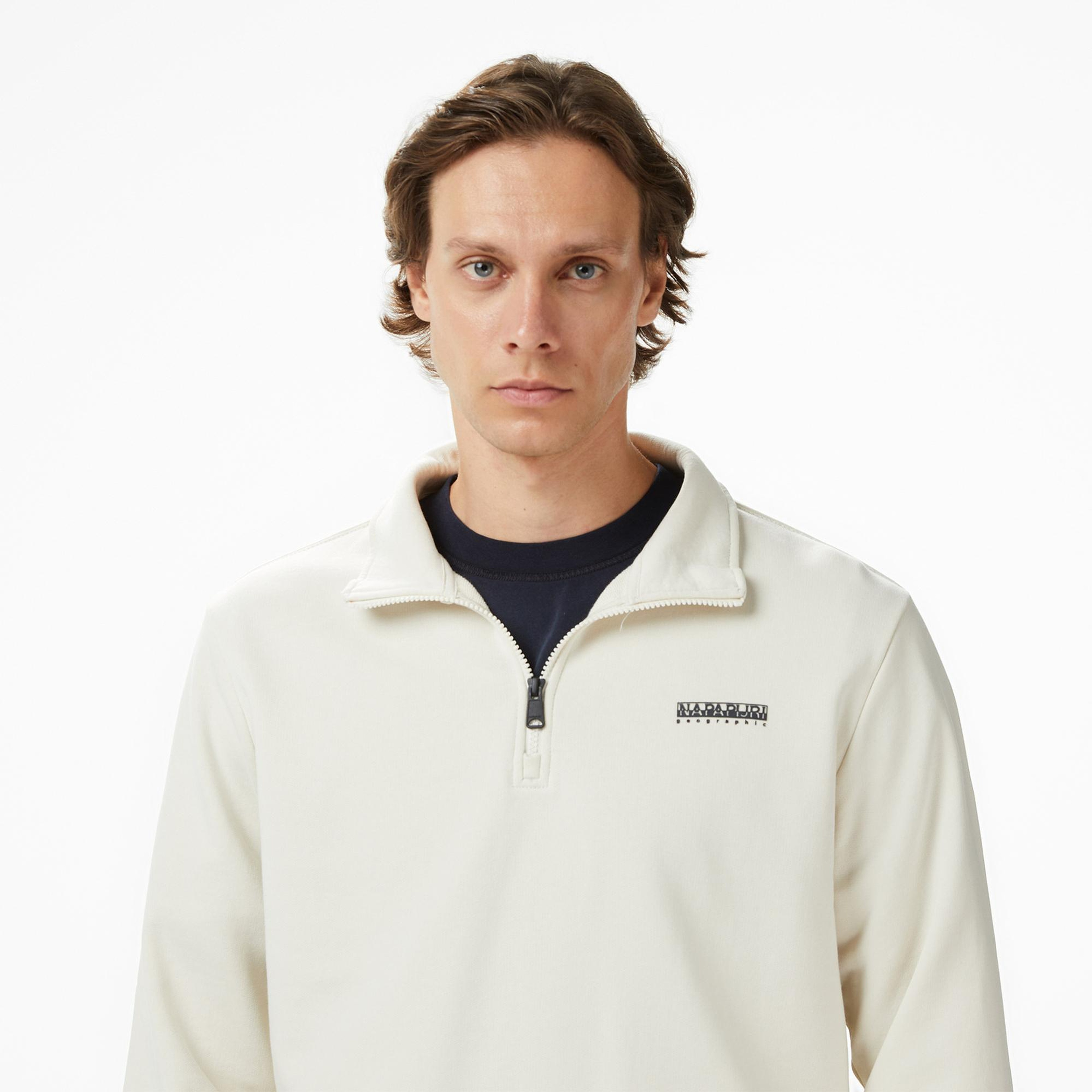 Napapijri B-Small Box Erkek Bej Sweatshirt