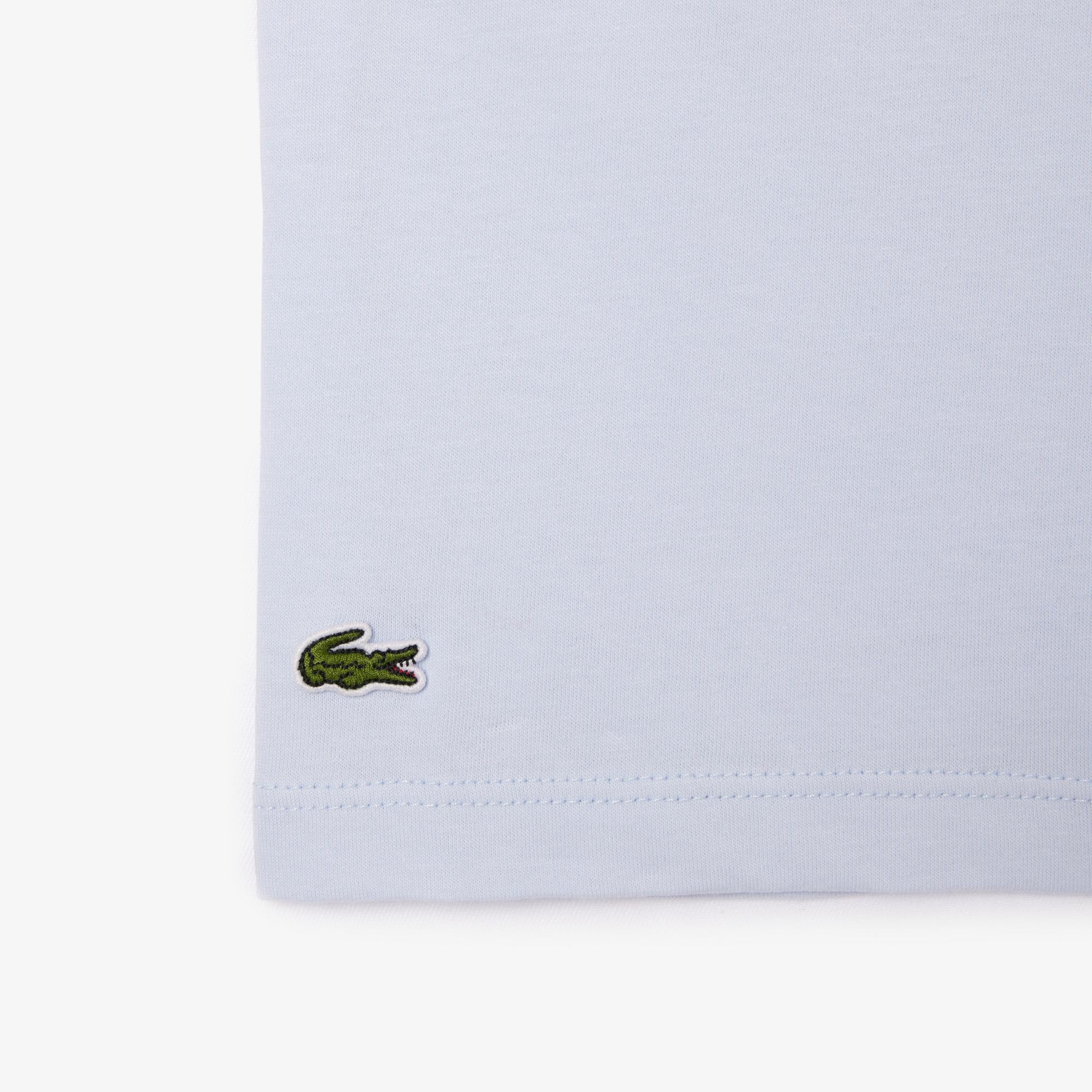 Lacoste Çocuk Bisiklet Yaka Baskılı Mavi T-Shirt